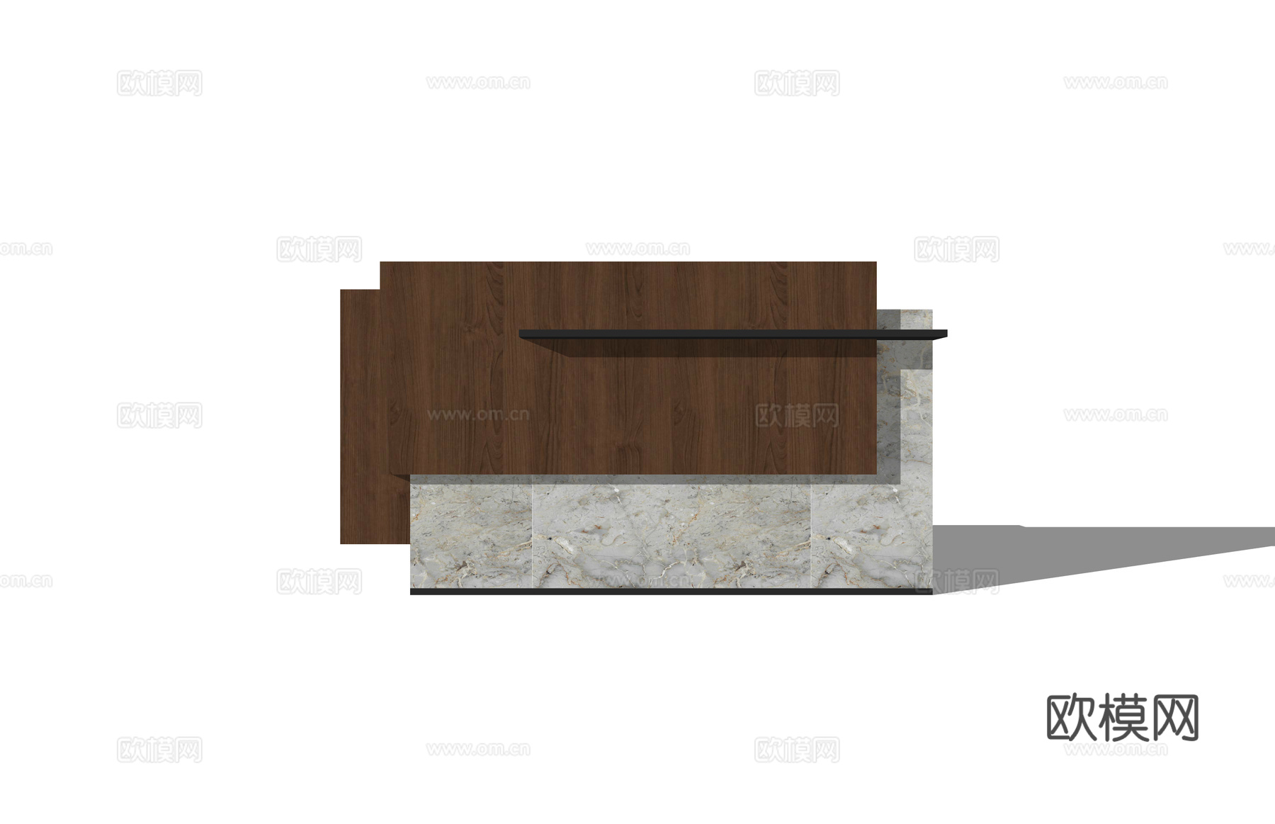 工位 接待 酒店前台 电脑su模型