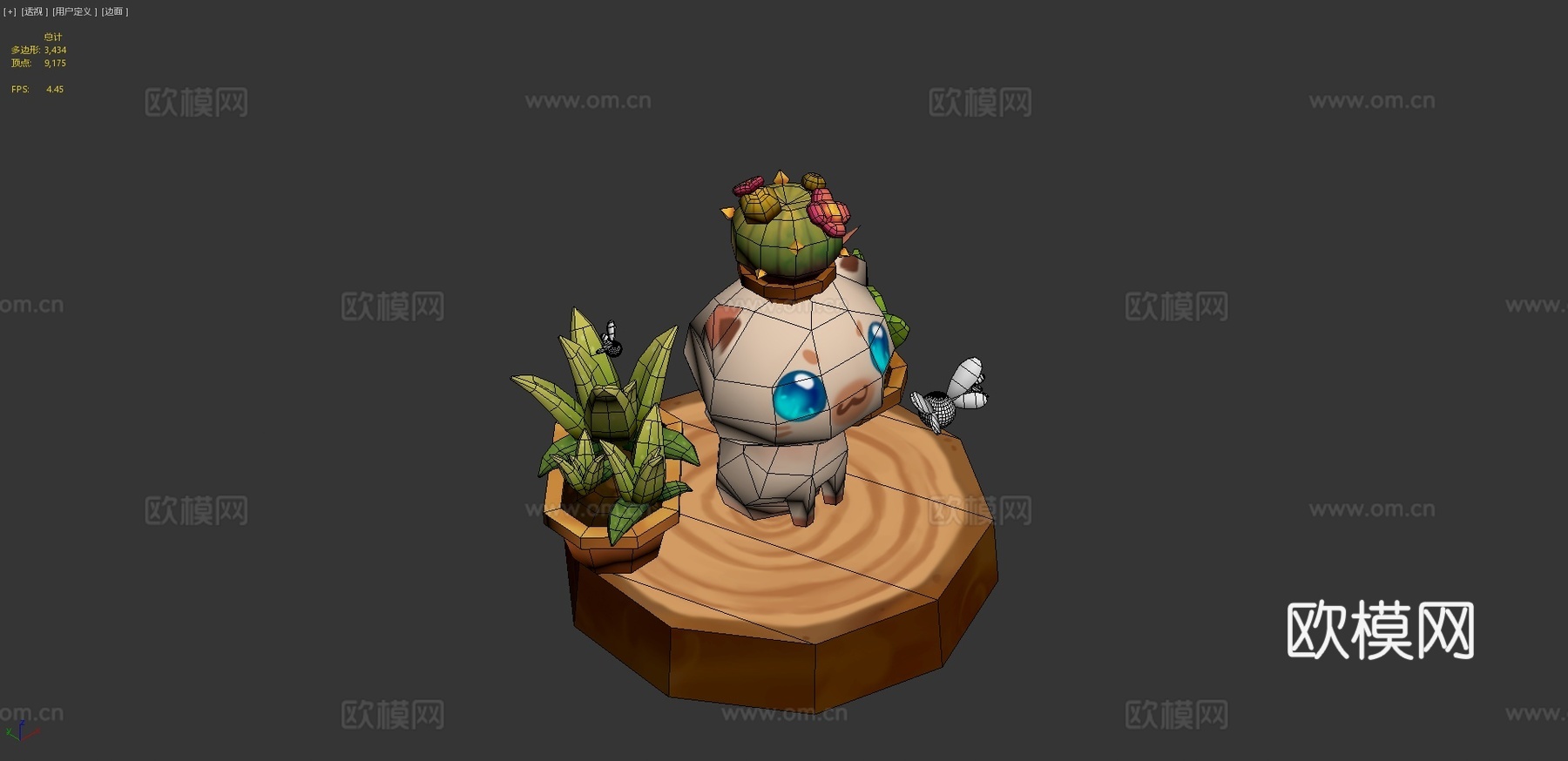 猫与萤火虫3d模型下载（渲染图4）