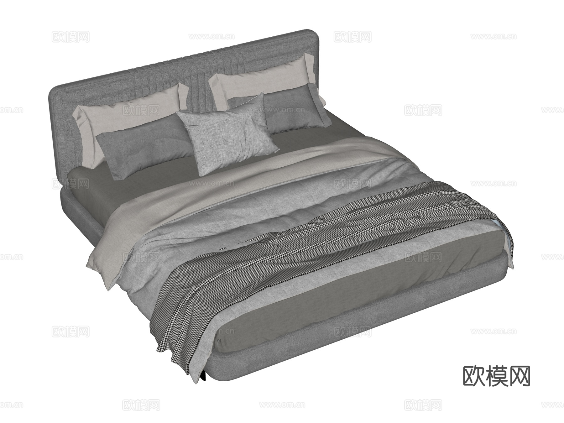 床 双人床 现代床su模型