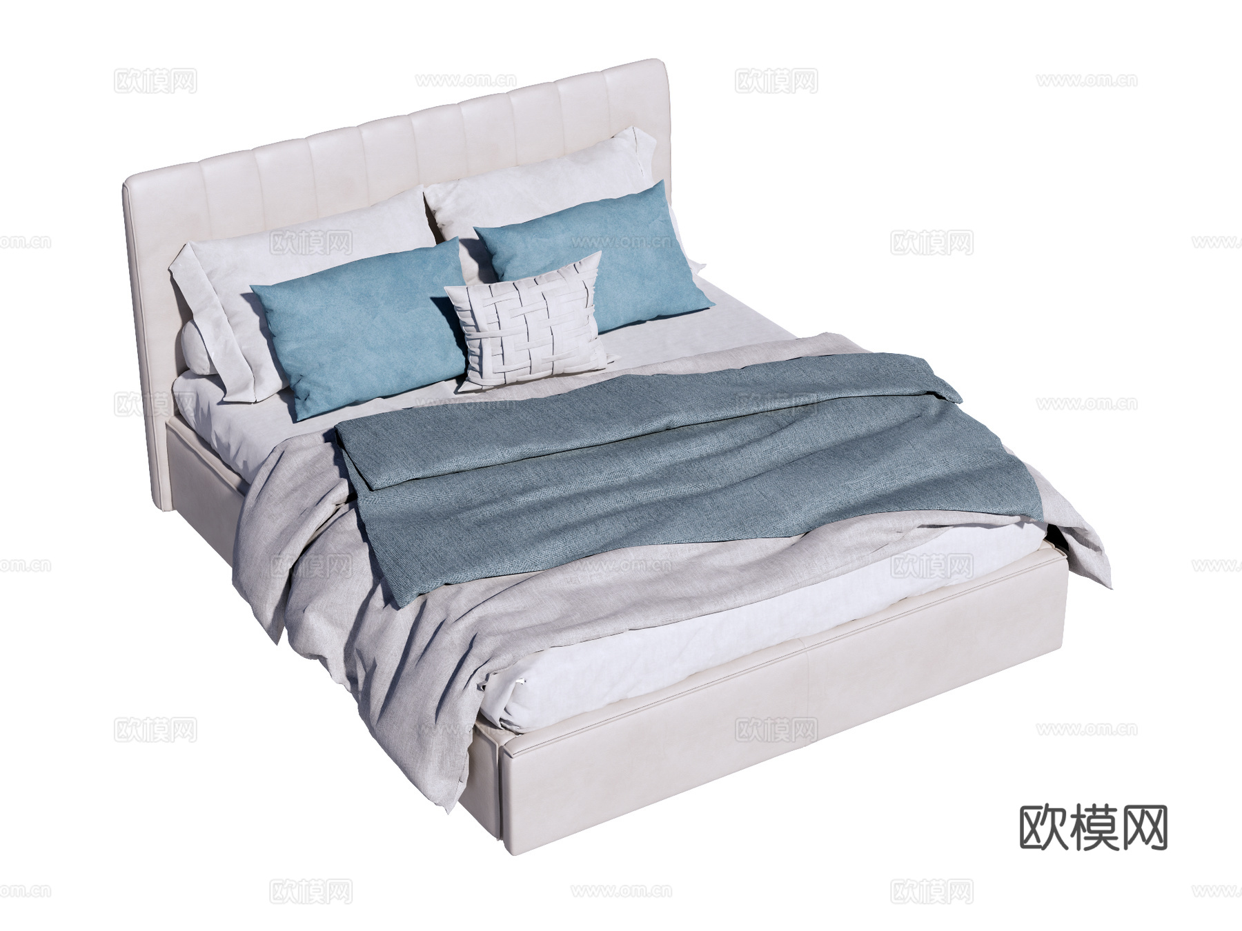 床 双人床 现代床su模型