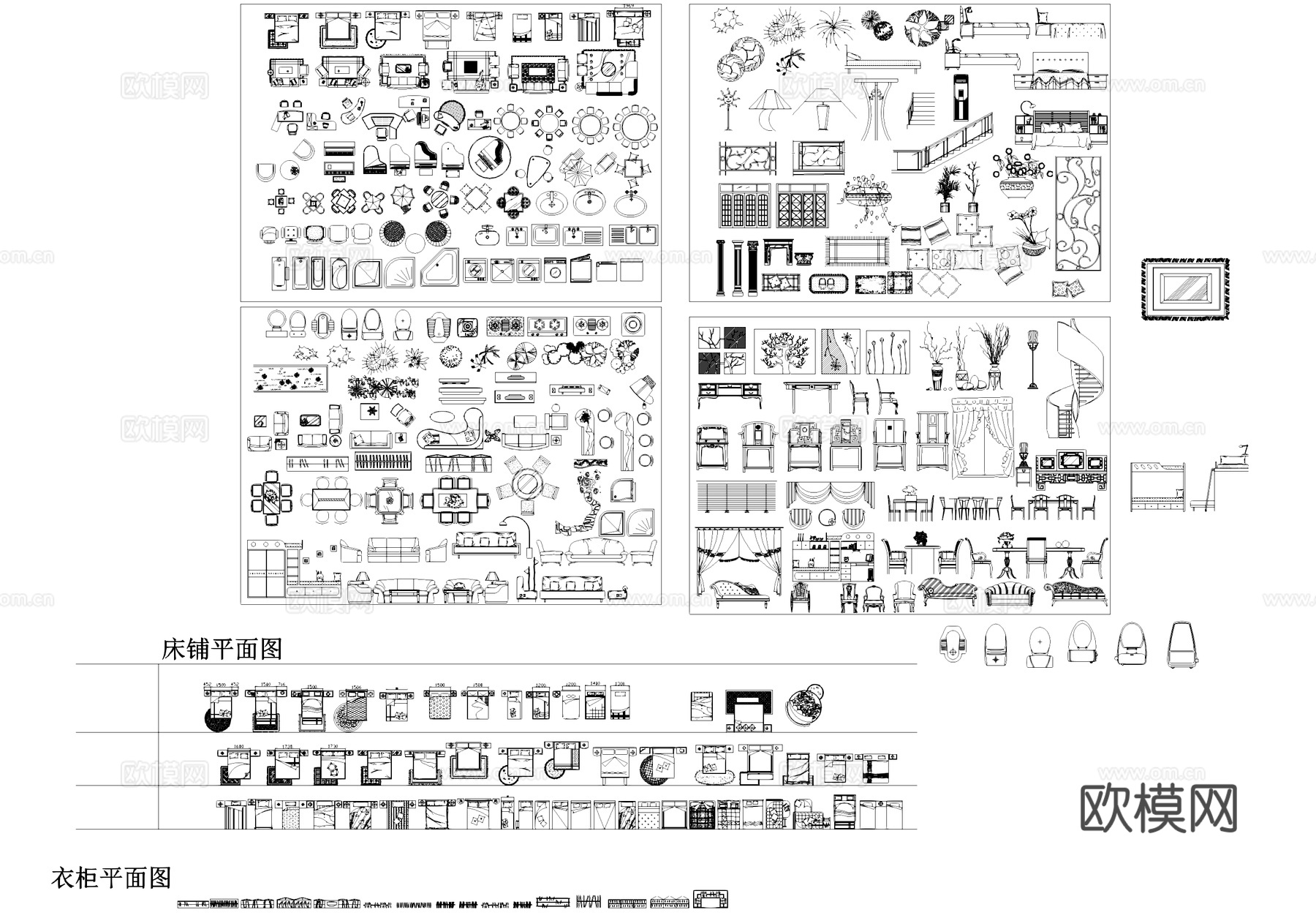 室内综合工装图库CADcad施工图