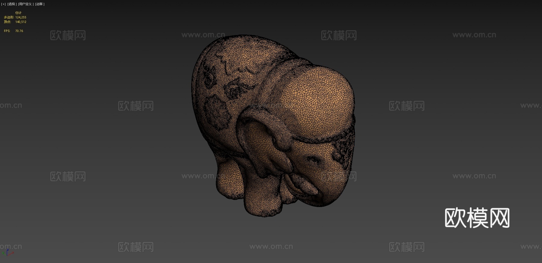 大象雕塑3d模型