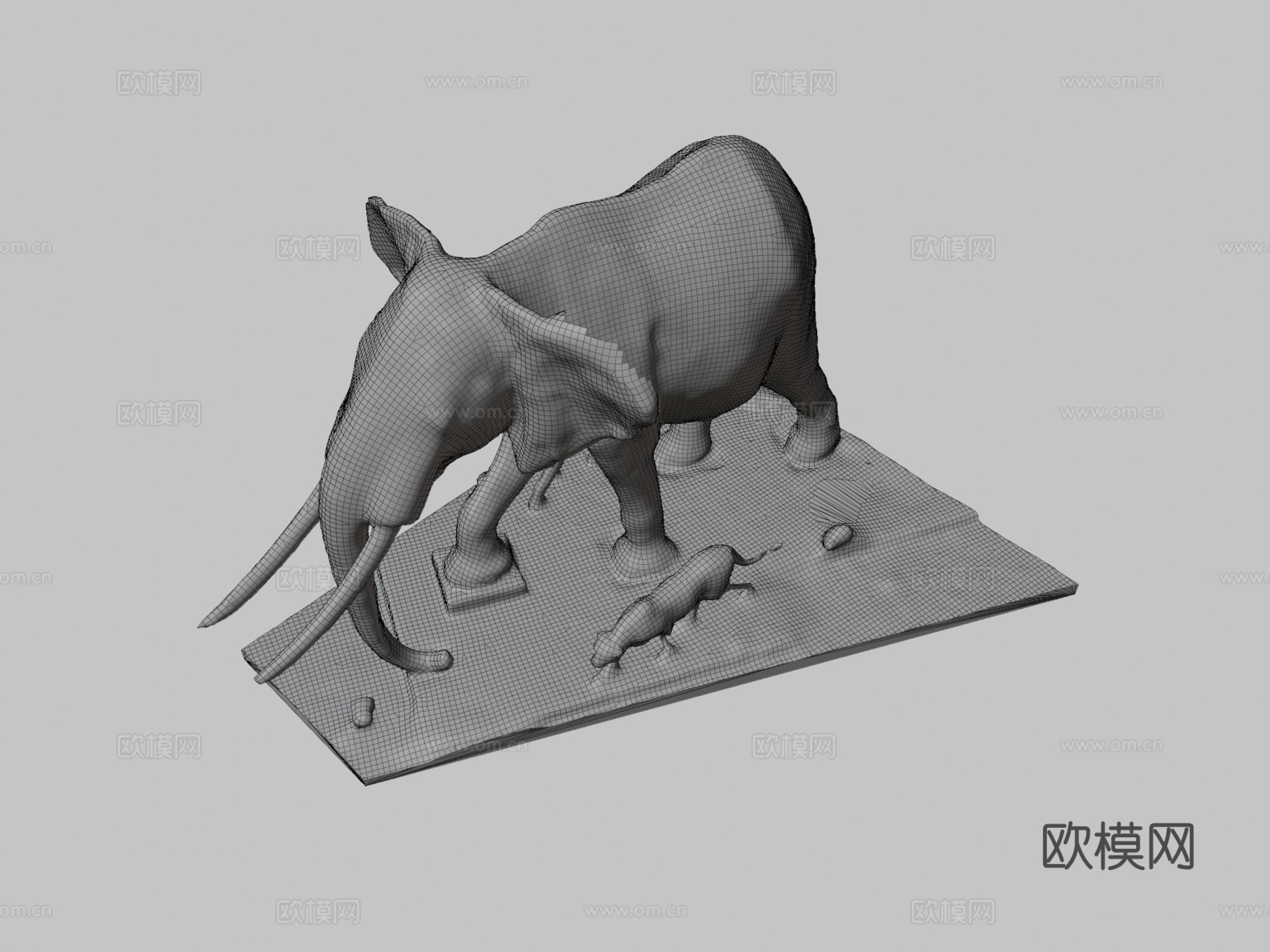 大象巴黎190813d模型下载（渲染图3）