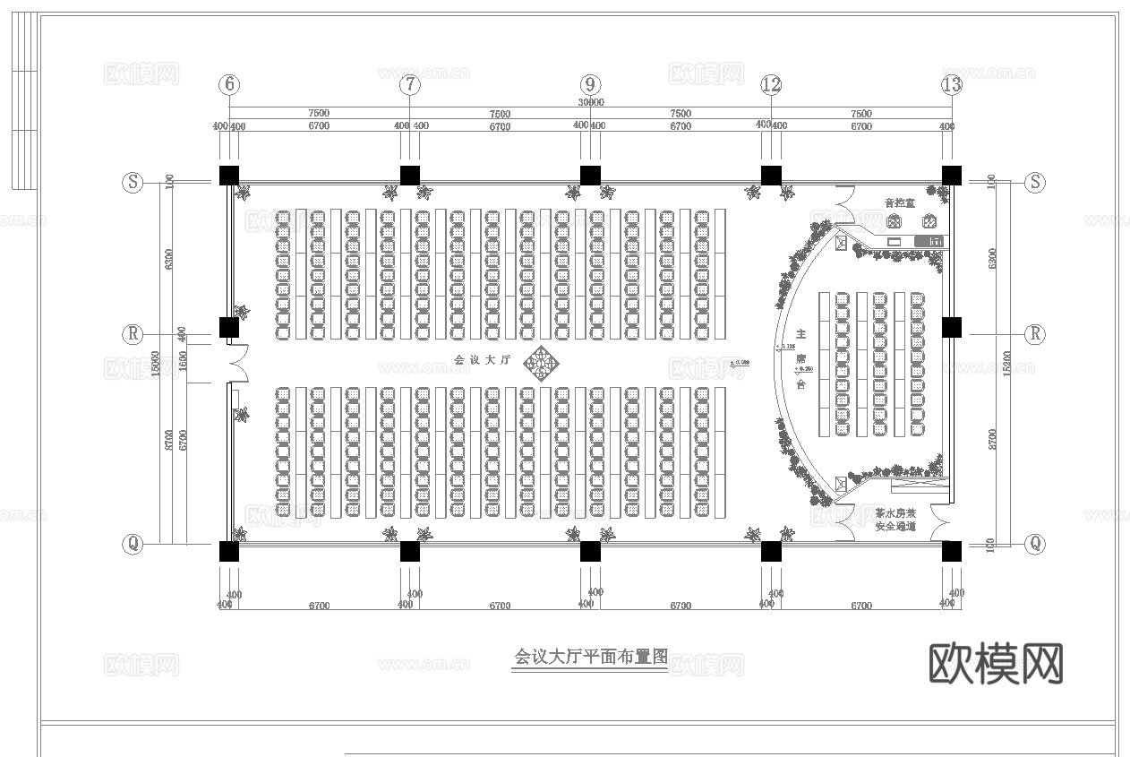 报告厅 会议室 贵宾接待室  最新全套施工图合集cad施工图