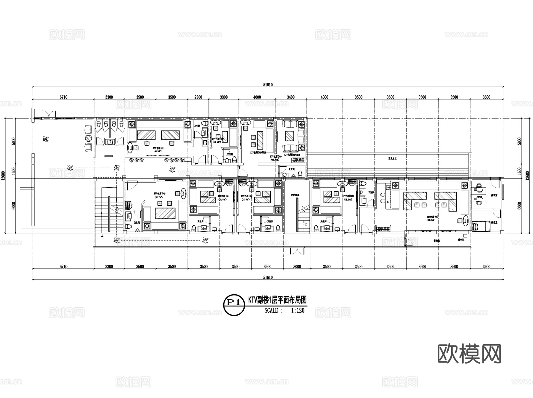 琴港演艺不夜城剧场餐饮KTV室内工装CAD施工图cad施工图