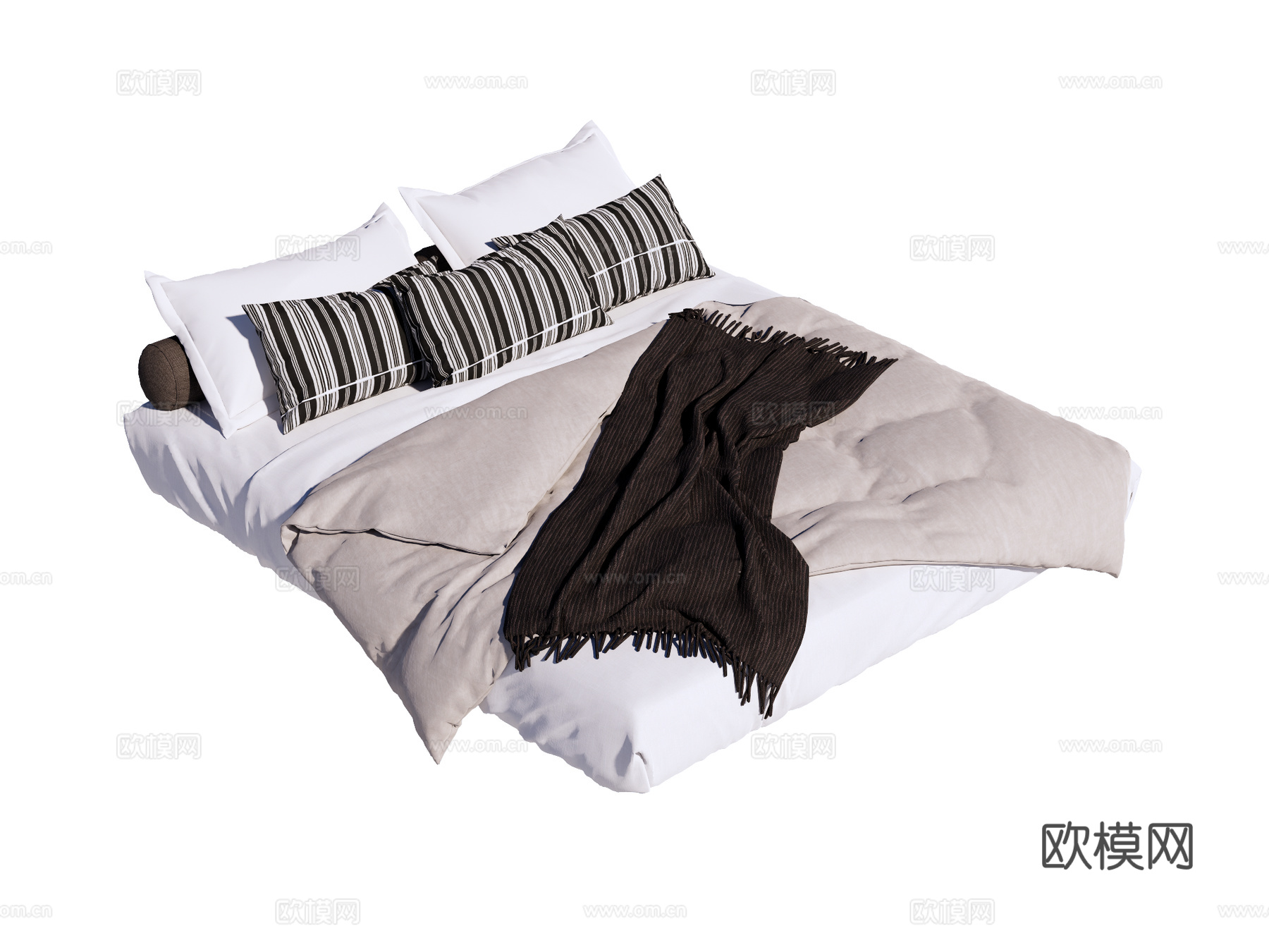 床 双人床su模型