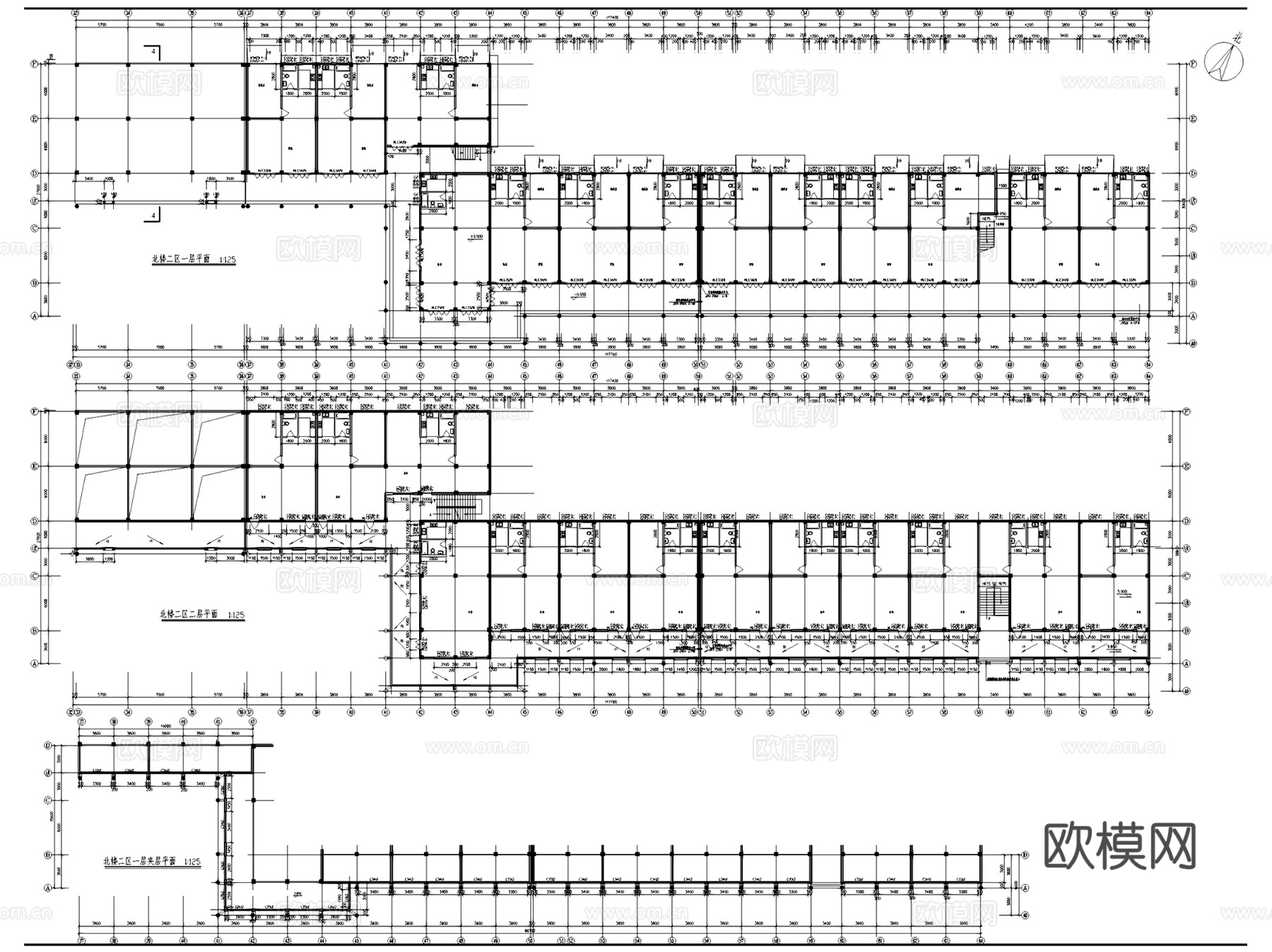 江阴市双牌小区3#地块锦隆商业步行街建筑CAD施工图整套cad施工图