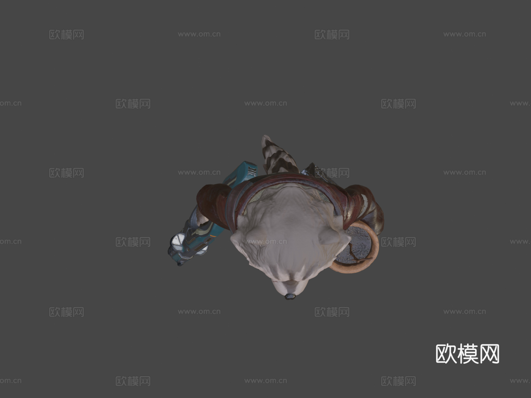 垃圾熊猫3d模型