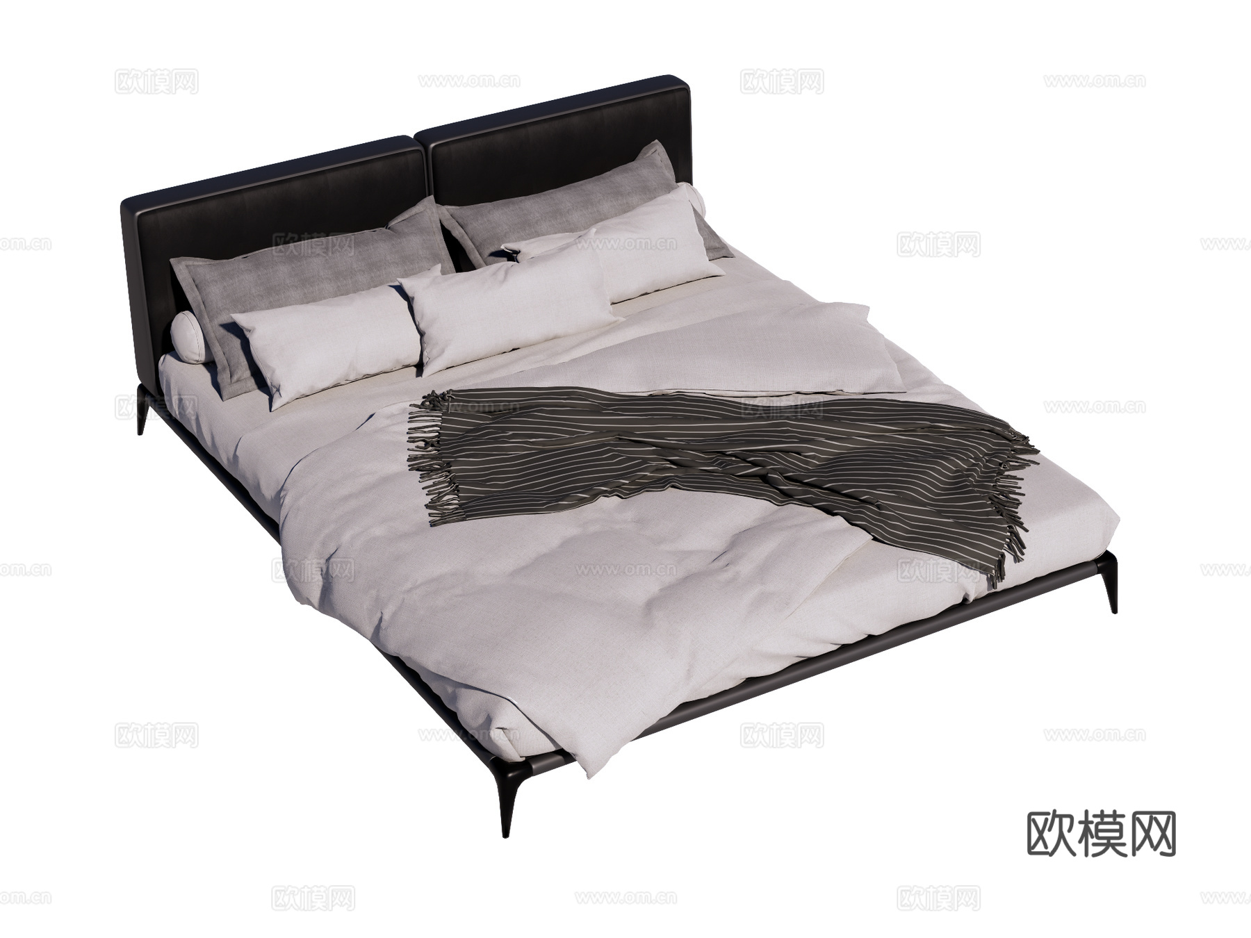 床 双人床 现代床su模型