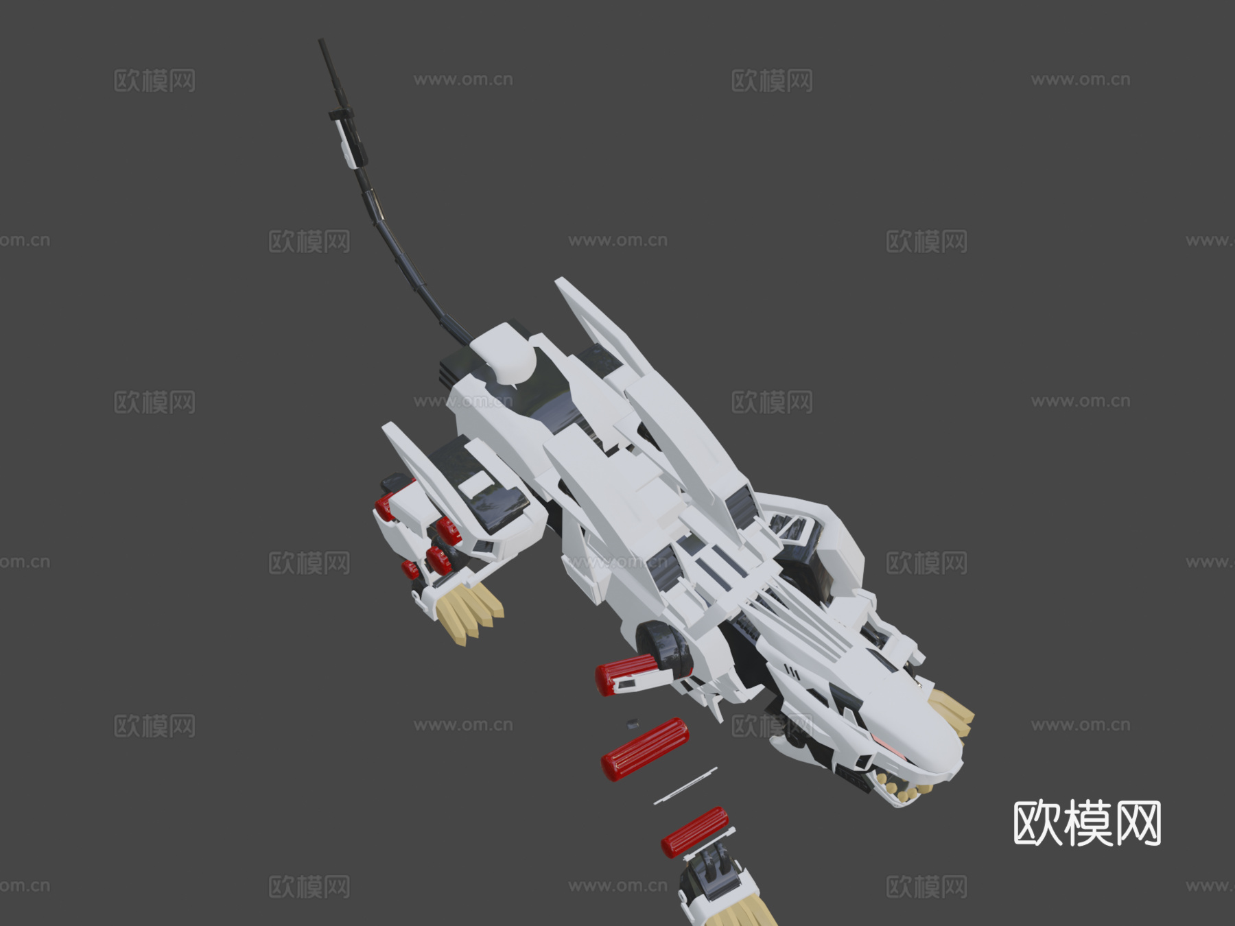 零式长牙狮3d模型