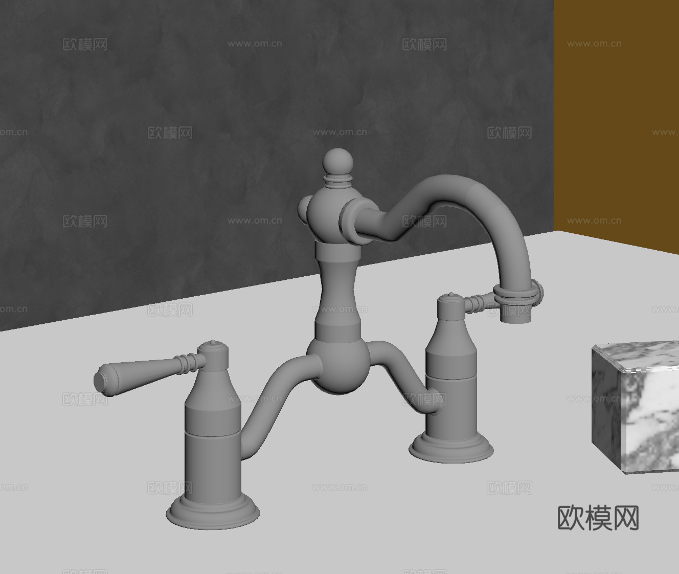 现代水龙头su模型