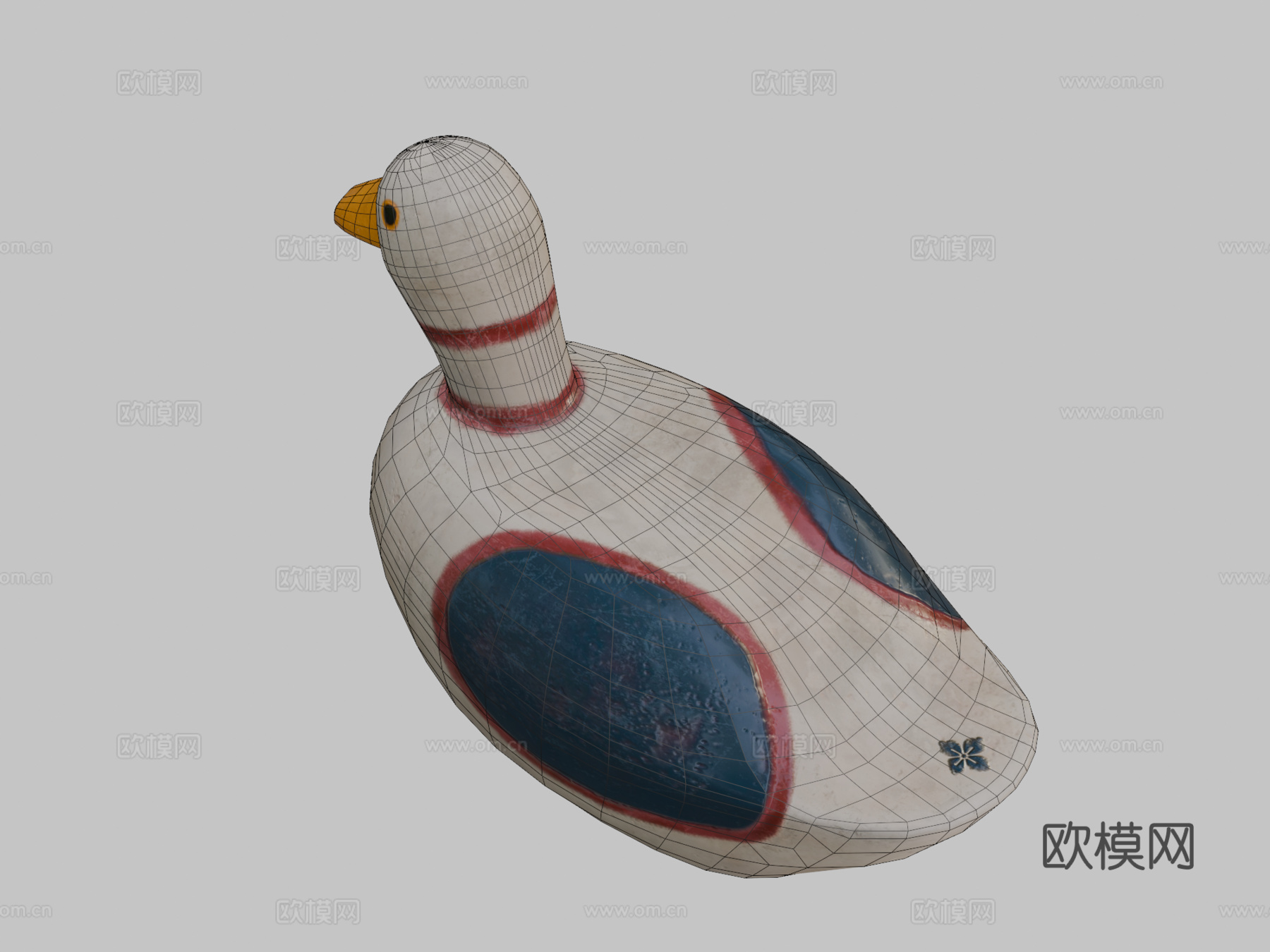 粘土鸭3d模型
