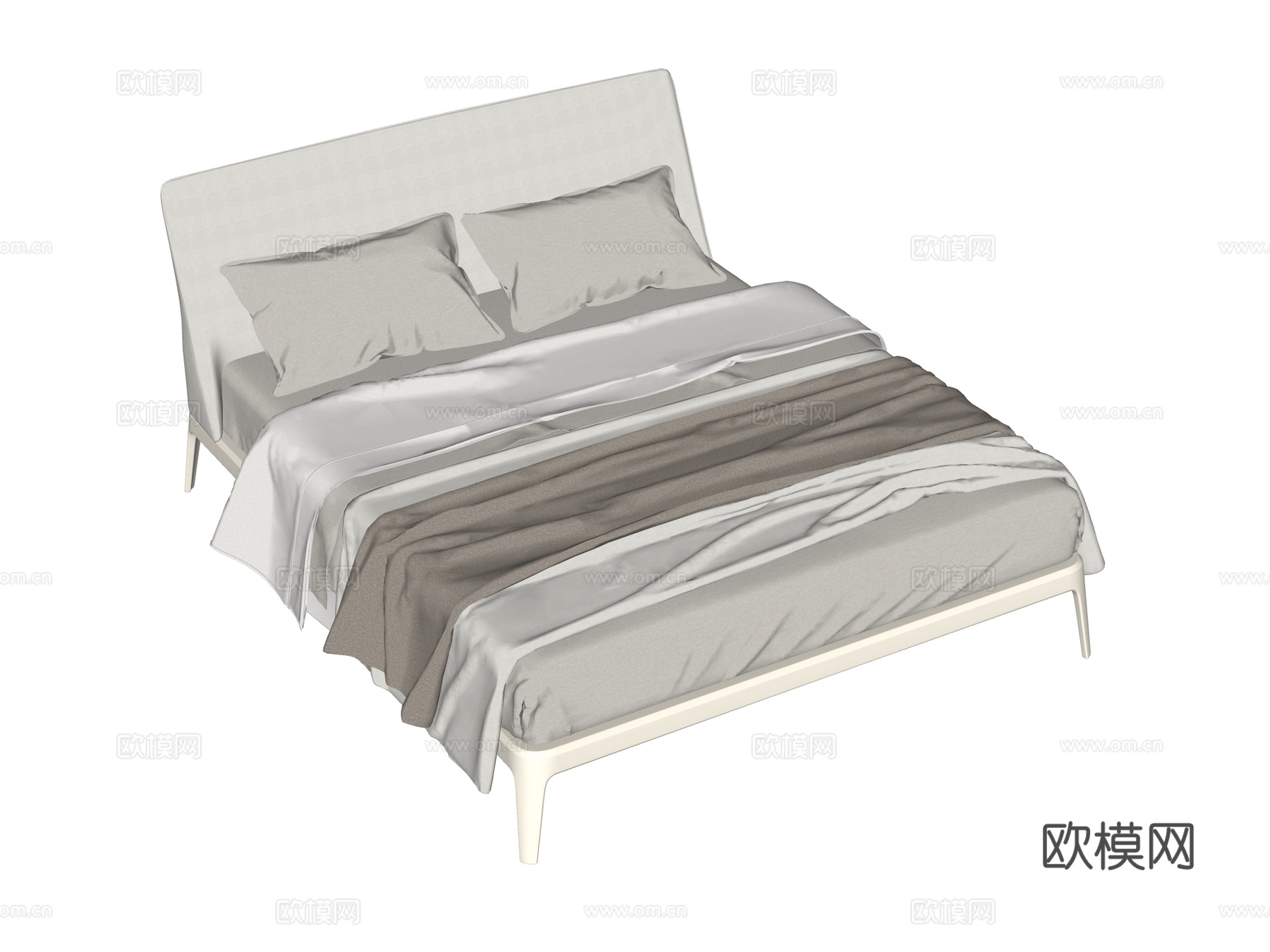 床 双人床 现代床su模型