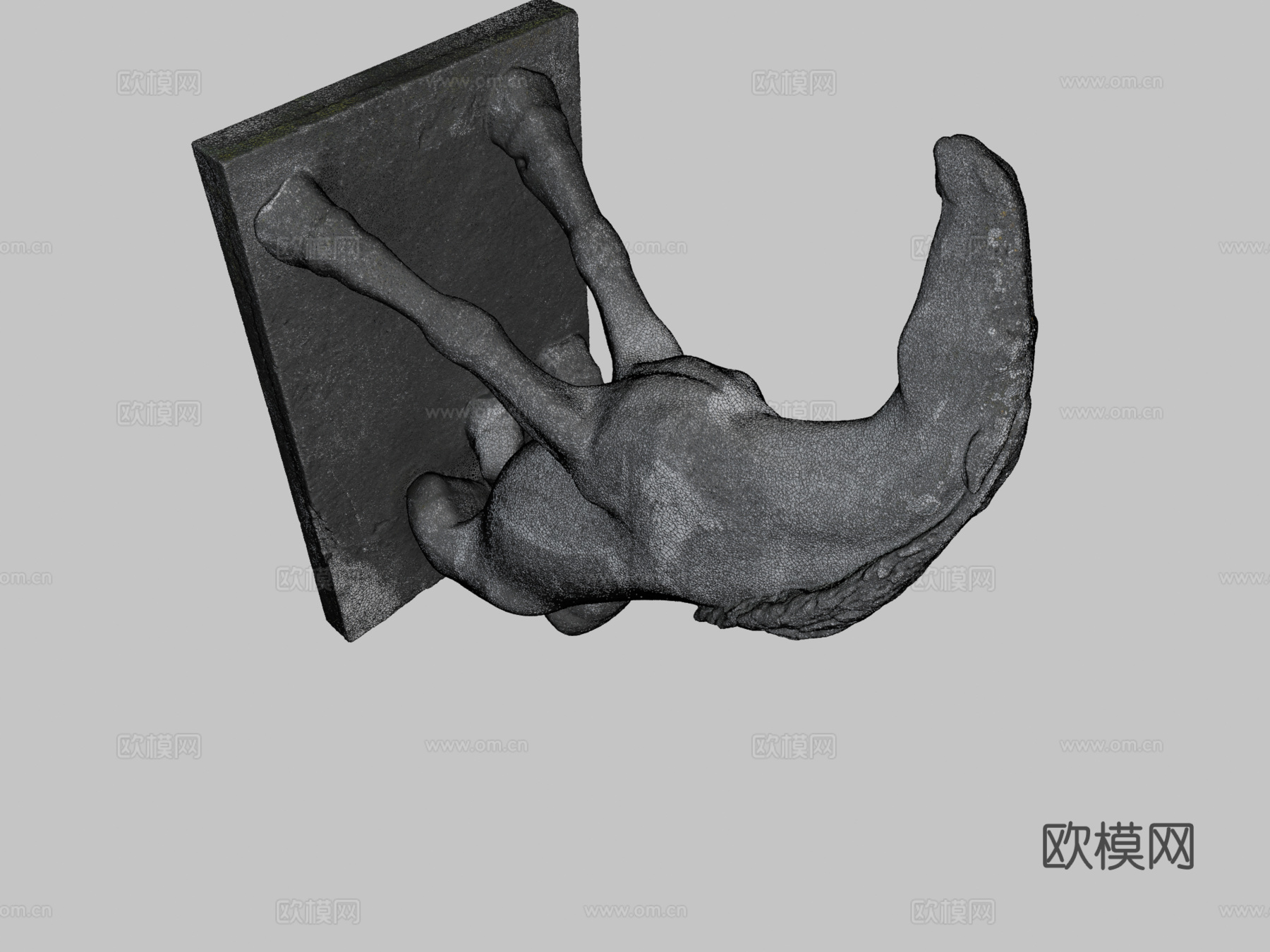 跃起的马3d模型