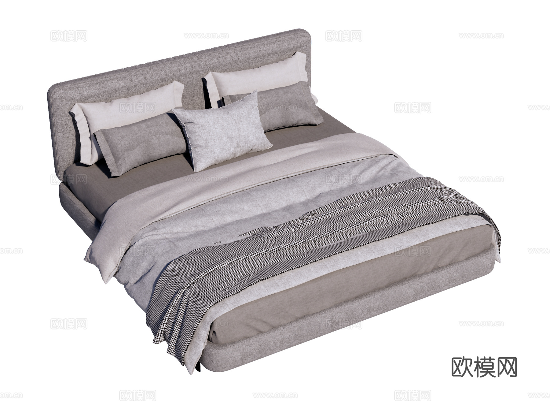 床 双人床 现代床su模型