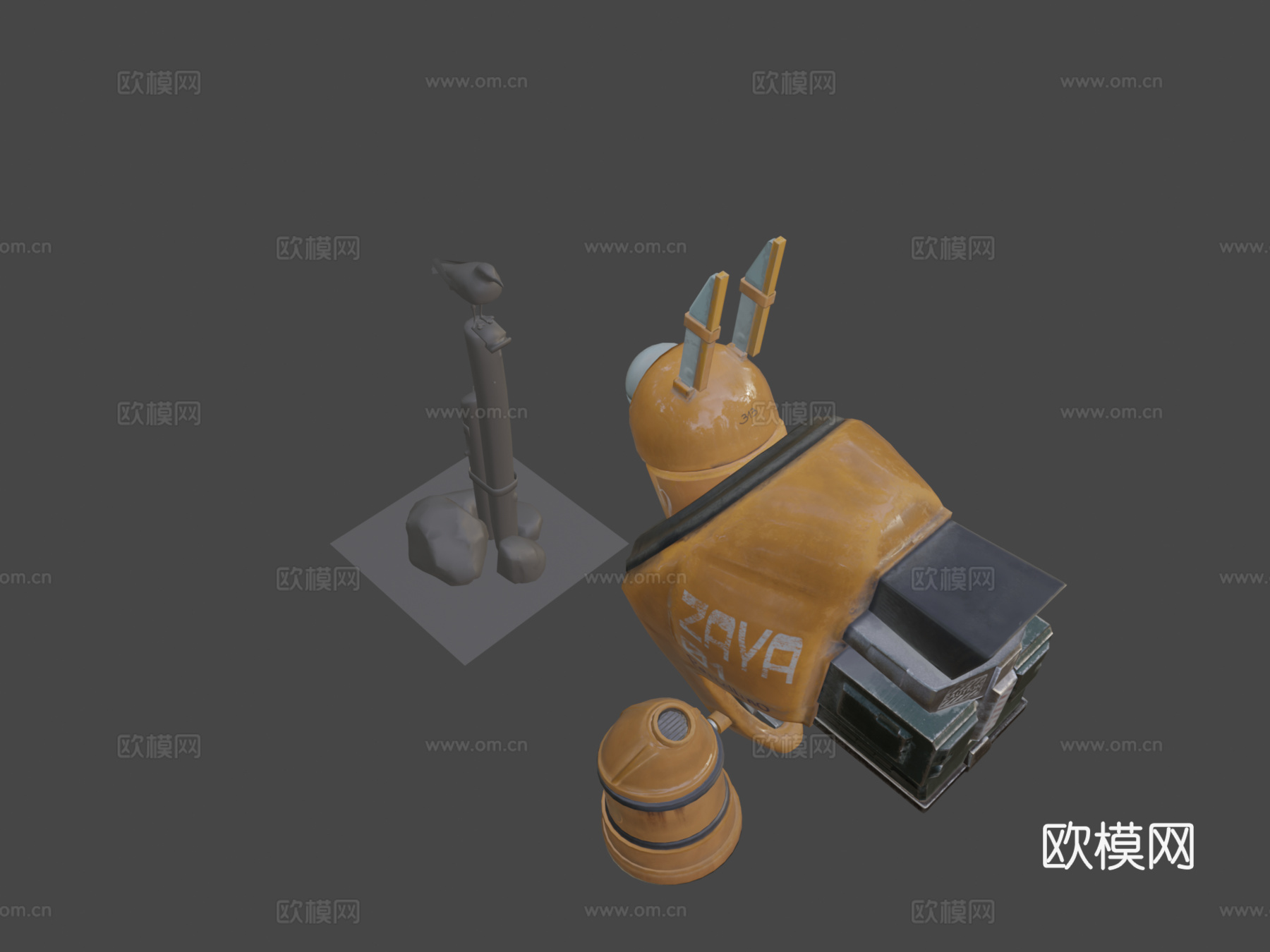 游戏就绪两位天才的对话3d模型下载（渲染图1）