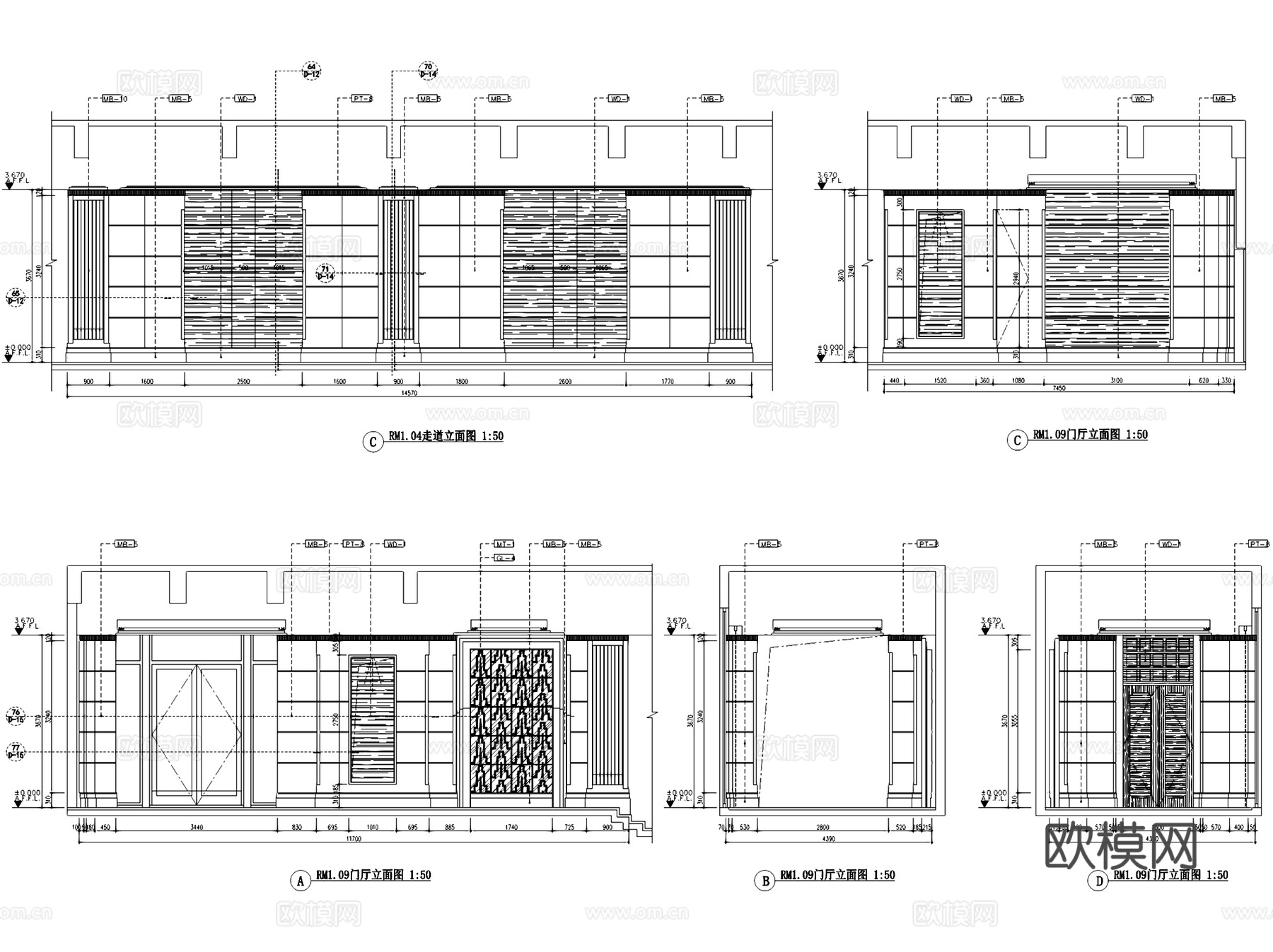 金地常州天际会所一层室内工装CAD施工图cad施工图