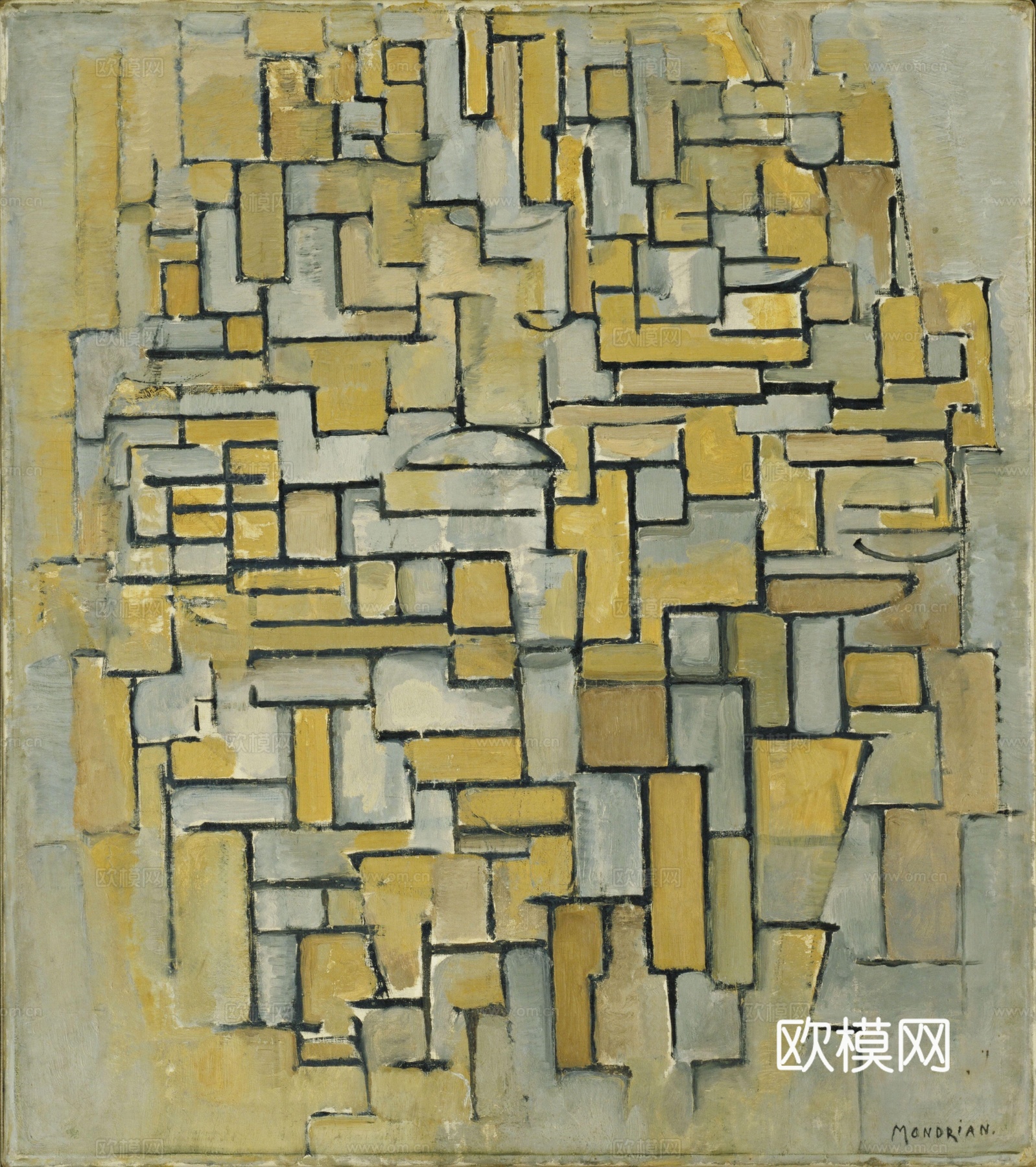 蒙德里安抽象画，风格派抽象画，装饰画8