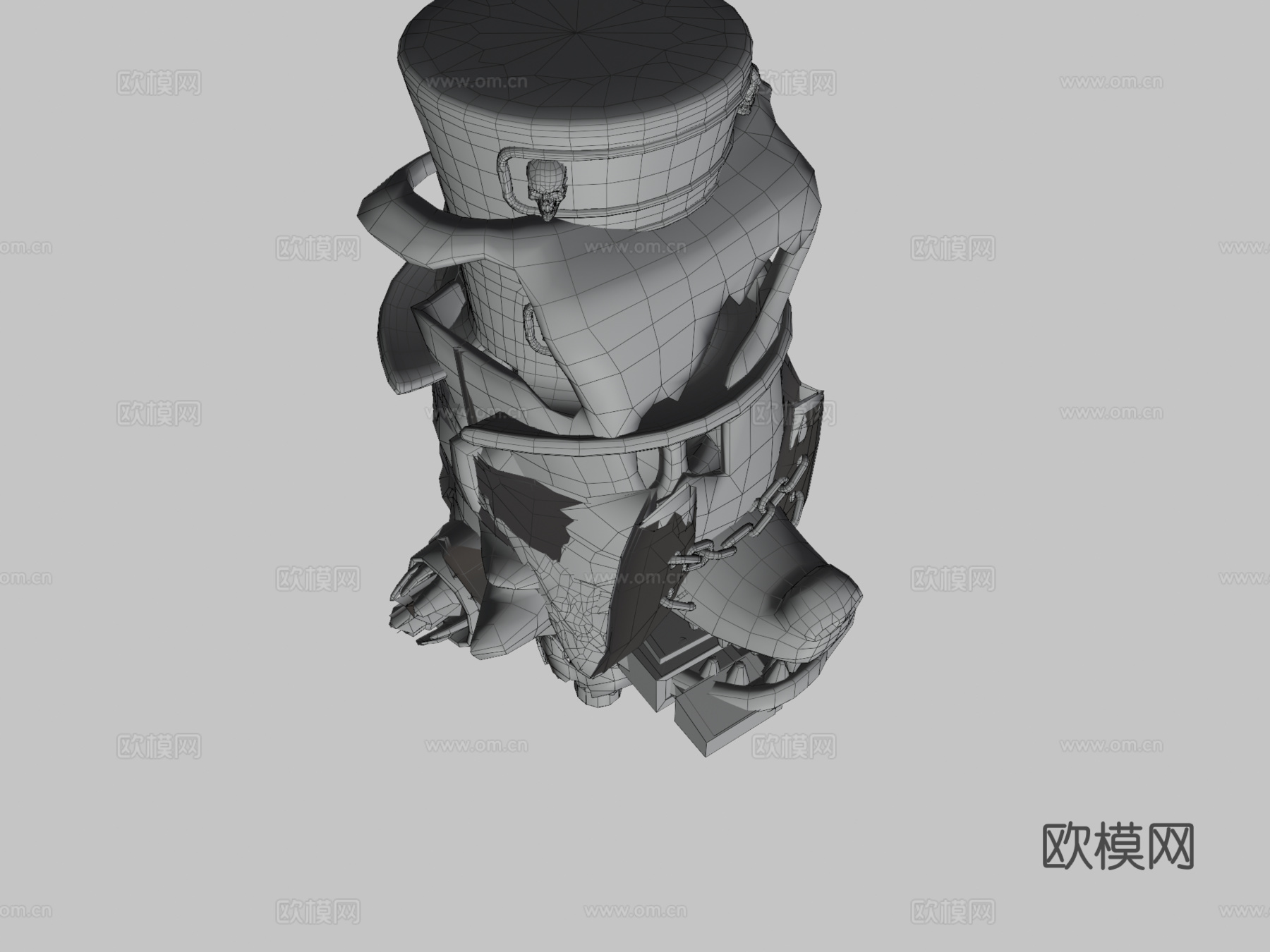 FNaF AR特别快递马戏团长狐狸3d模型下载（渲染图3）