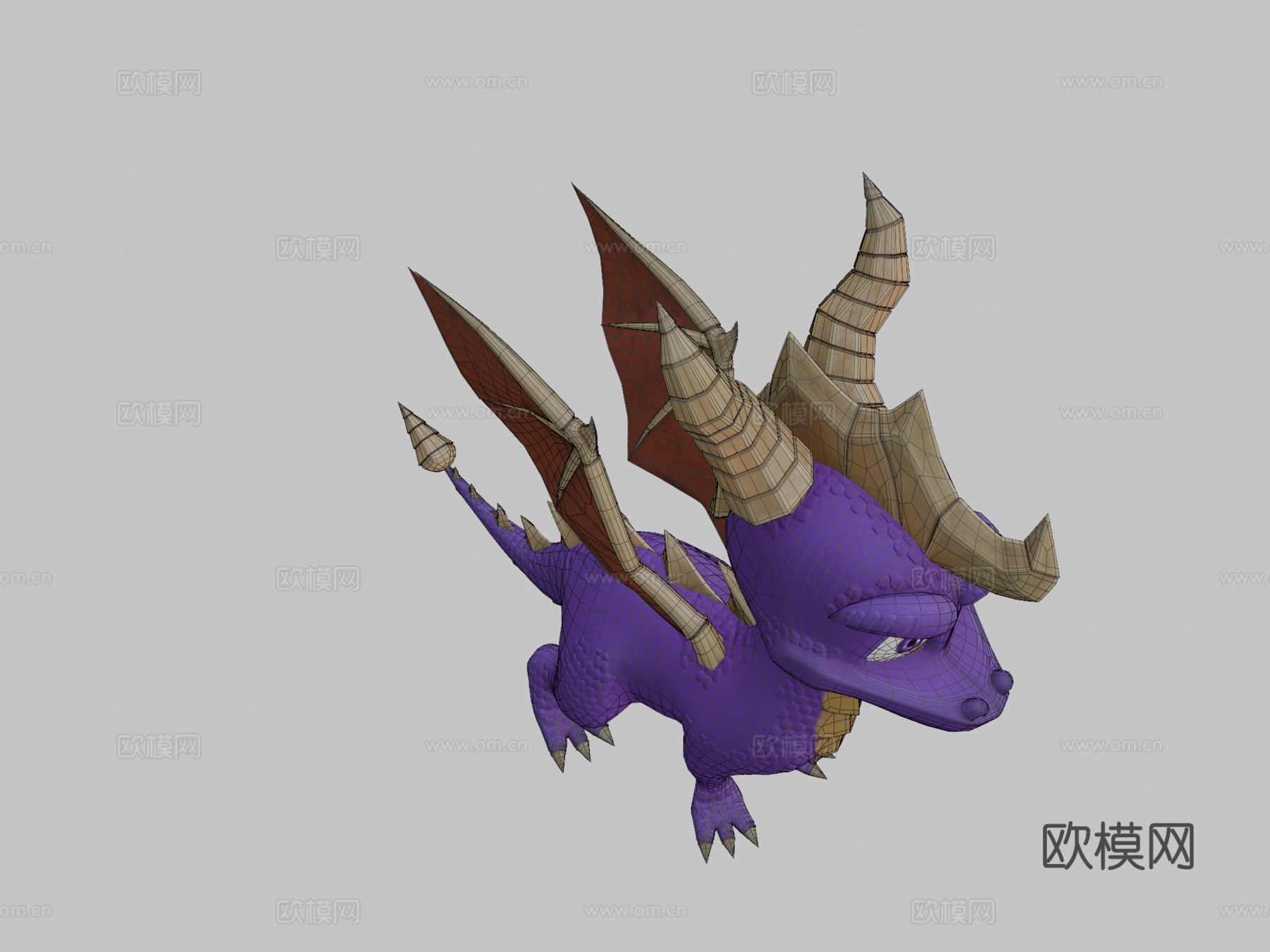 斯派罗最终龙王3d模型下载（渲染图2）