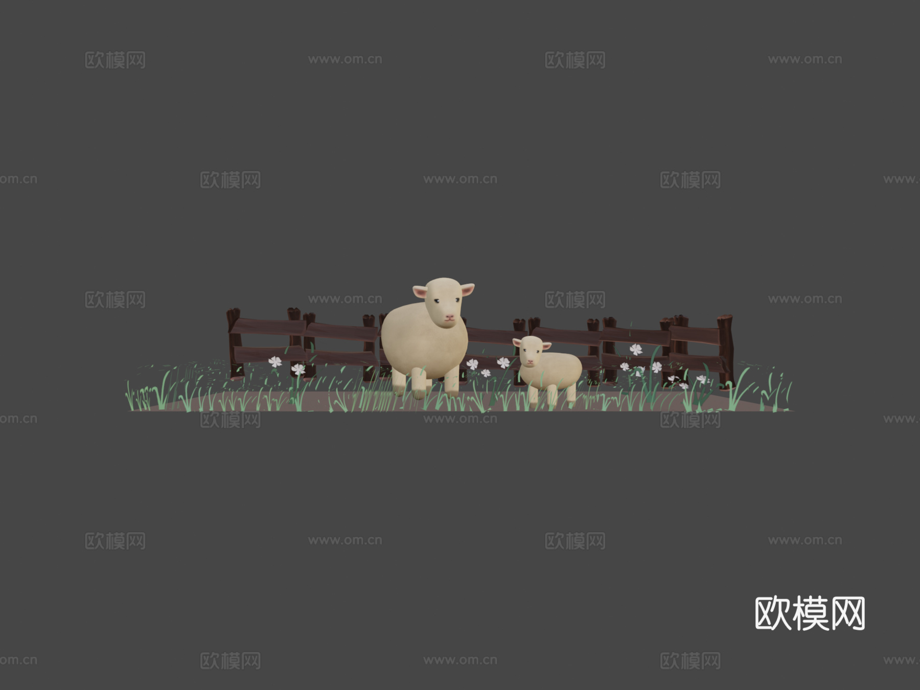 绵羊家族3d模型下载（渲染图7）