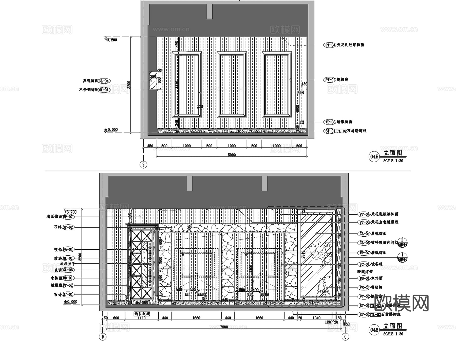 中骏蓝湾半岛会所KTV室内工装CAD施工图cad施工图cad施工图