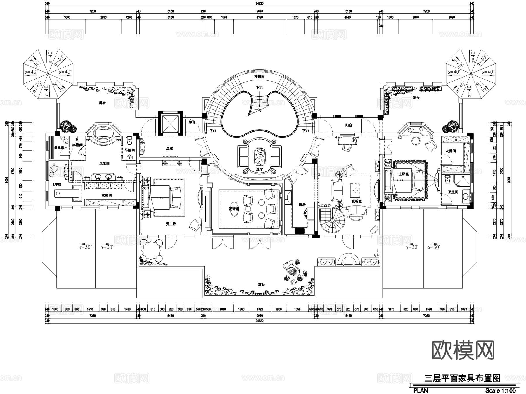 永川兰乔圣菲26栋会所室内工装CAD施工图cad施工图