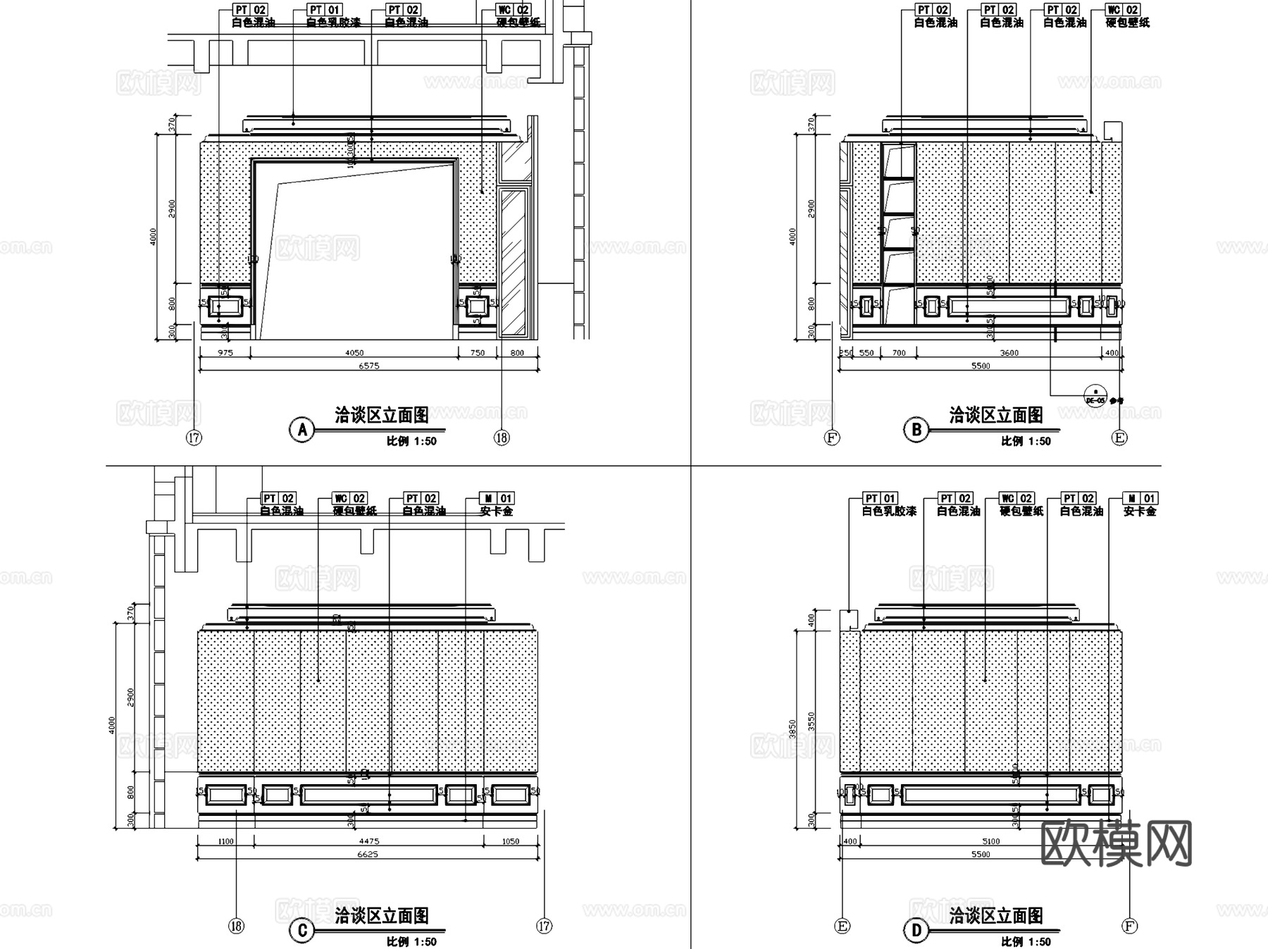 武汉汤逊湖高尔夫球会会所室内工装CAD施工图cad施工图