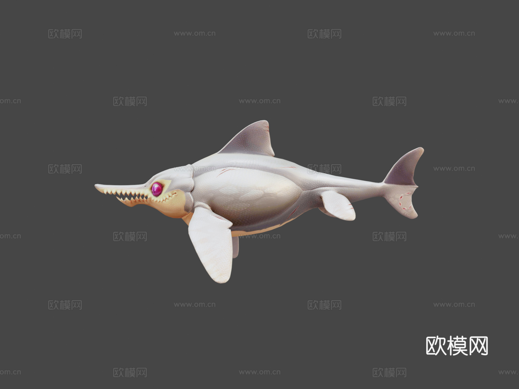 海豚鱼龙回声3d模型3d模型下载（渲染图6）