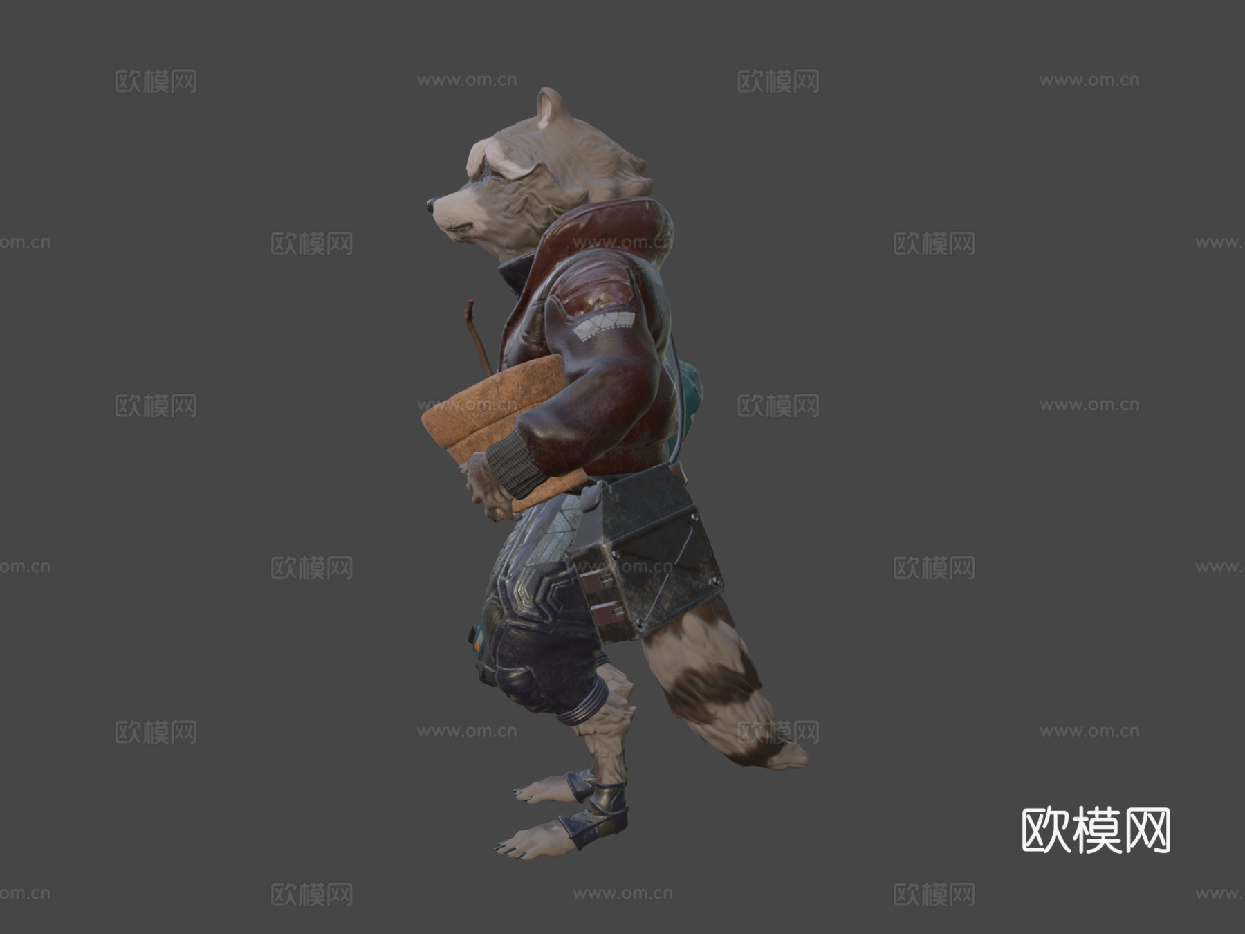 垃圾熊猫3d模型