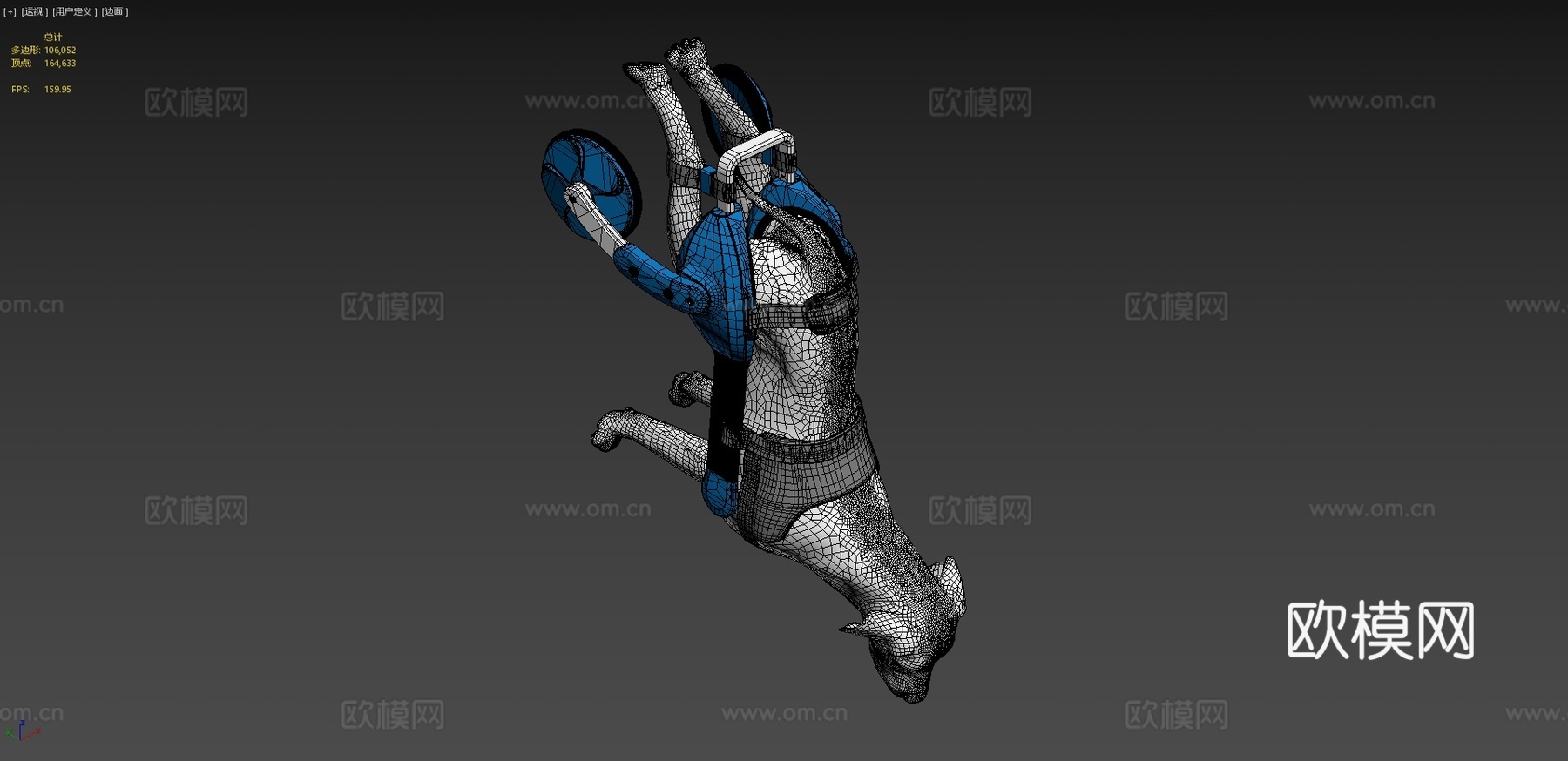 狗狗轮椅3d模型下载（渲染图4）