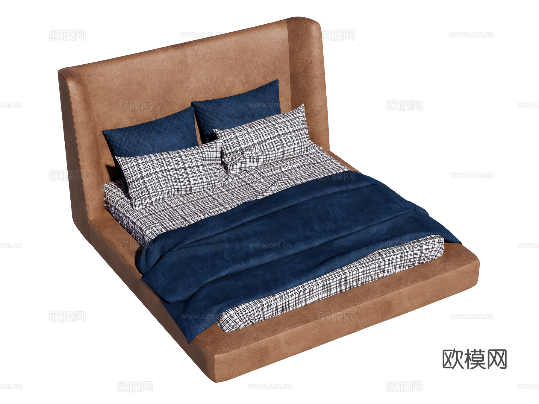 床 双人床 现代床su模型