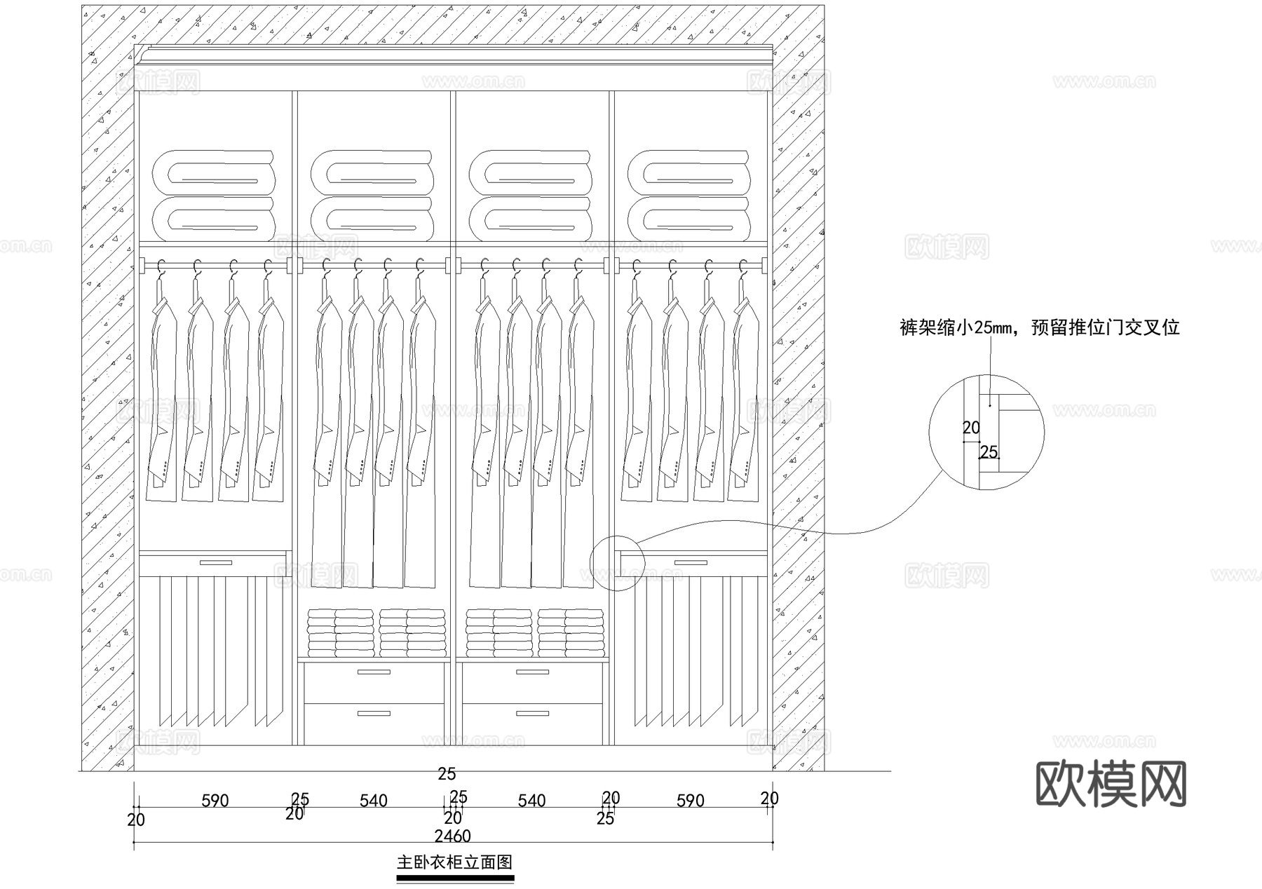 衣柜 鞋柜 书架 CAD施工图cad施工图