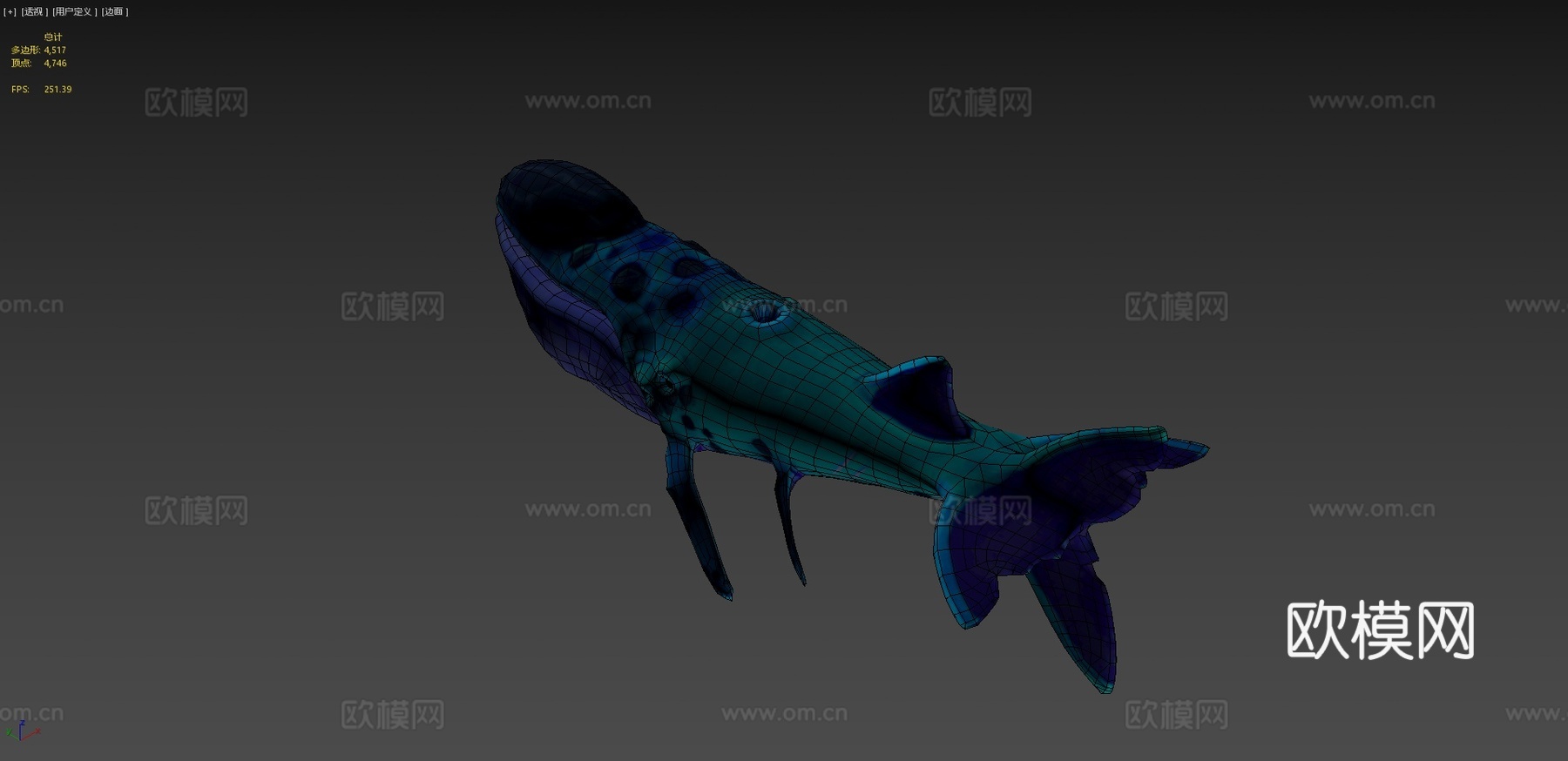 太空鲸卡鲁格3d模型下载（渲染图4）