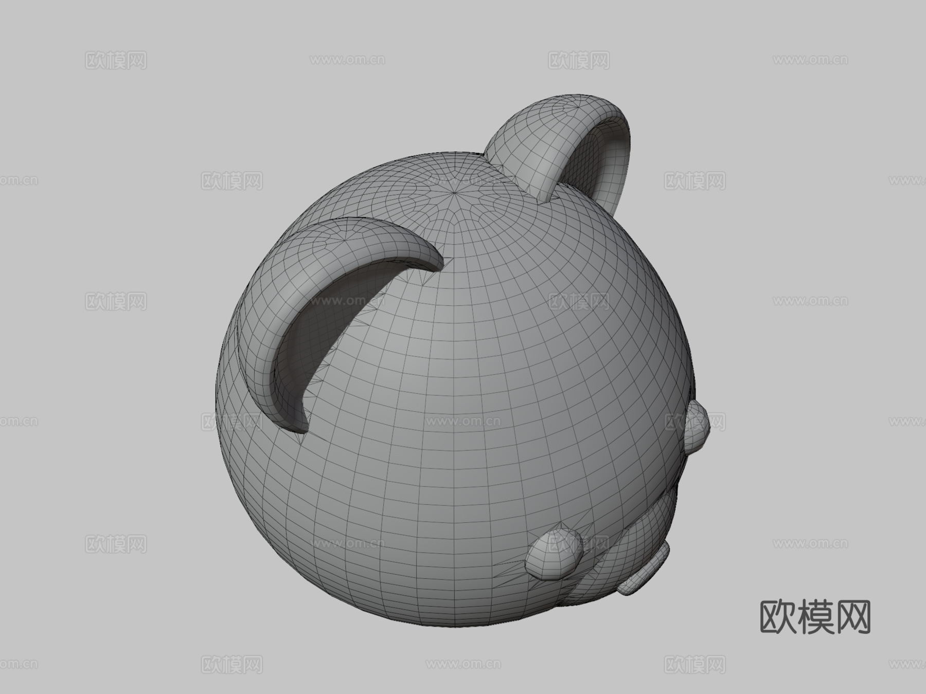 表情熊猫3d模型下载（渲染图3）