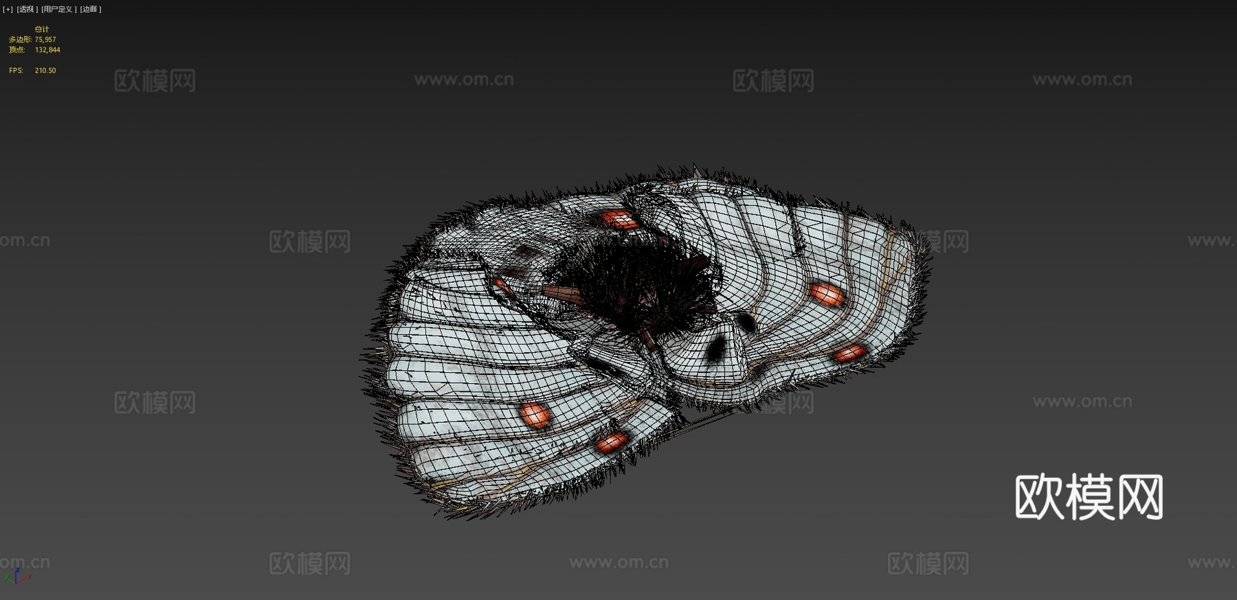 蝴蝶绑定动画PBR N2903d模型下载（渲染图4）