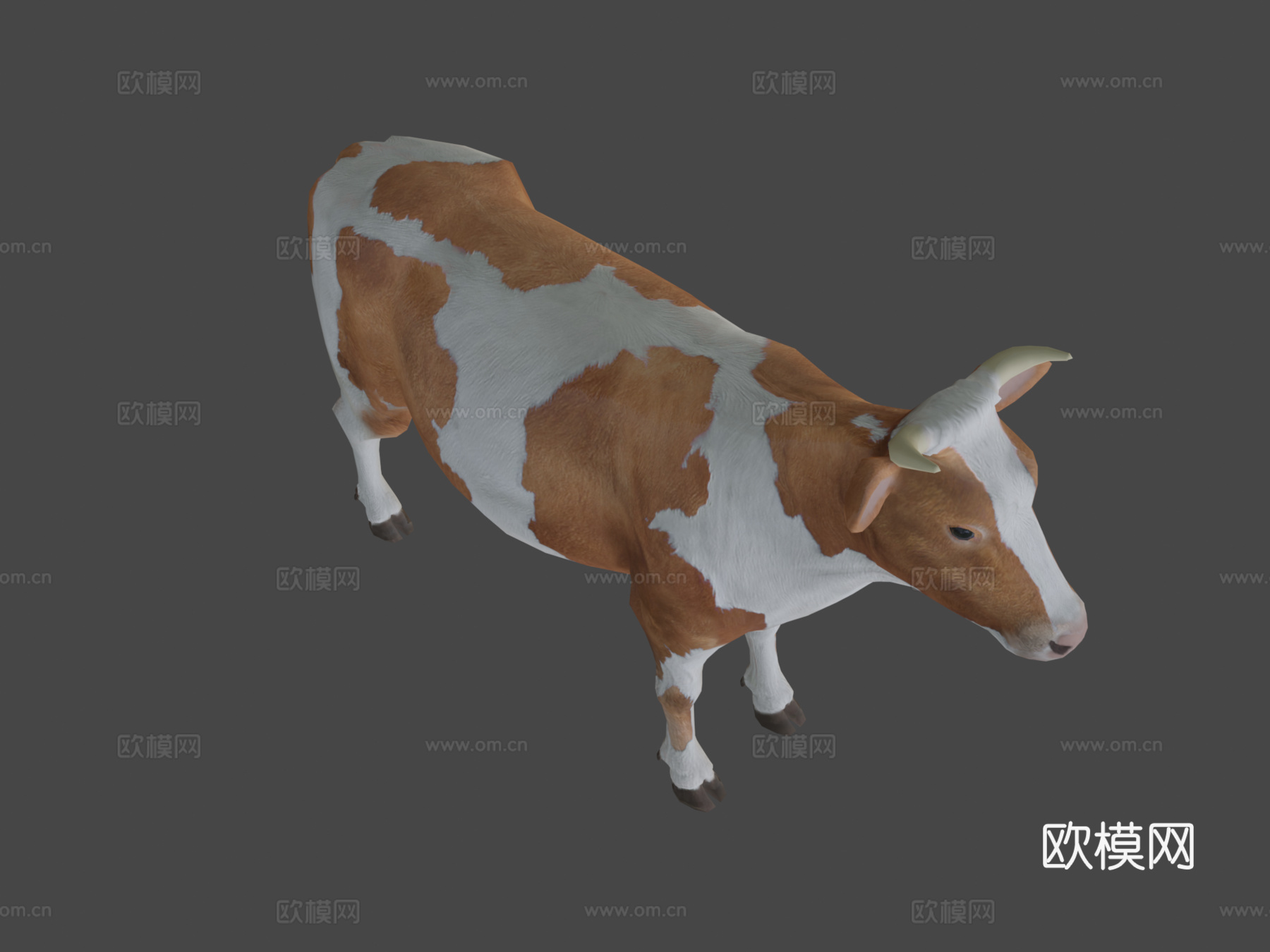 日记牛低多边形3d模型下载（渲染图7）