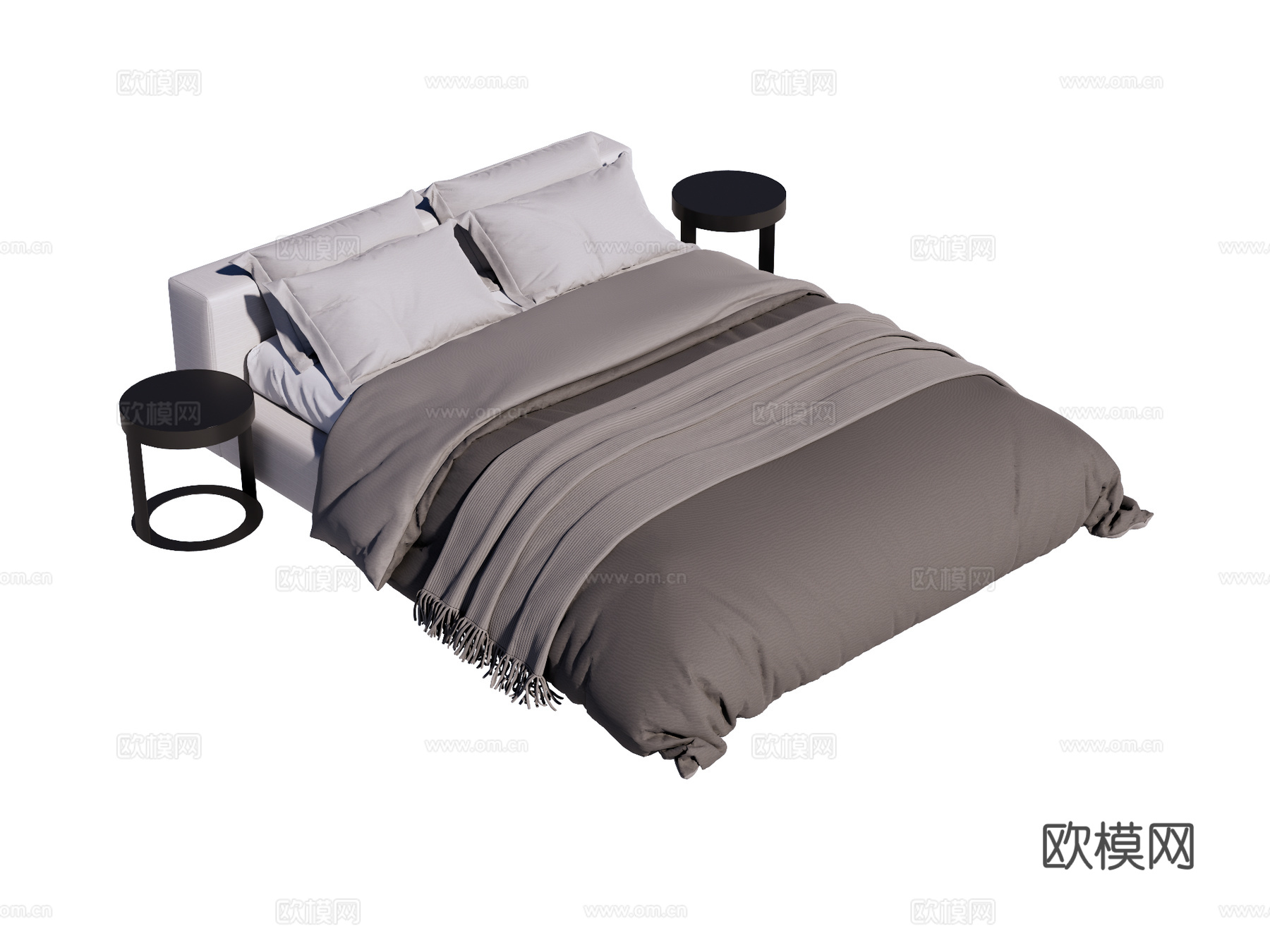 床 双人床 现代床su模型