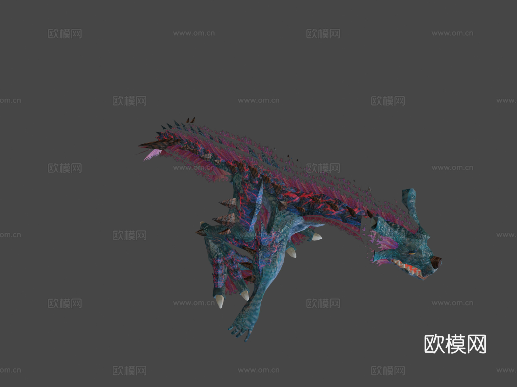 水龙3d模型下载（渲染图1）