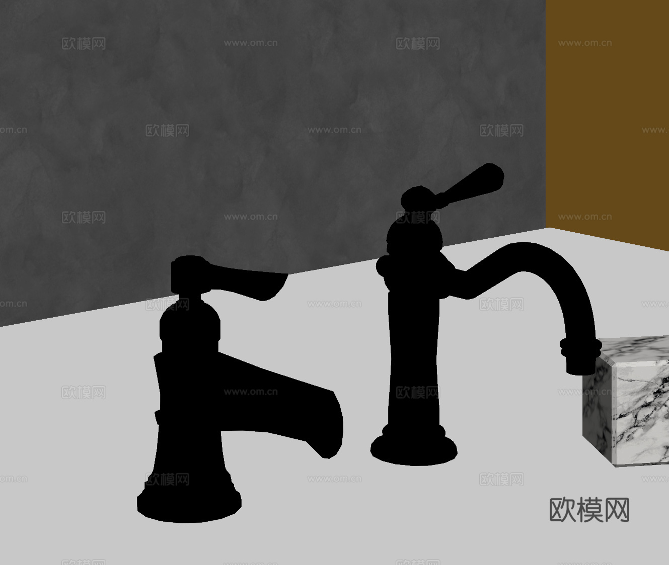 法式复古水龙头su模型