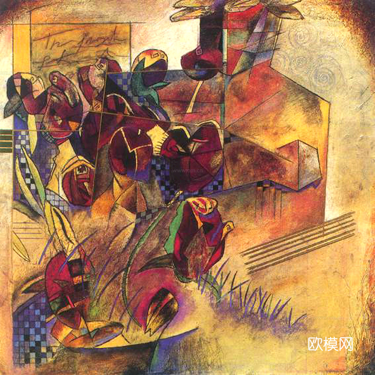 油画挂画抽象画艺术装饰画壁画水墨字画世界名画下载