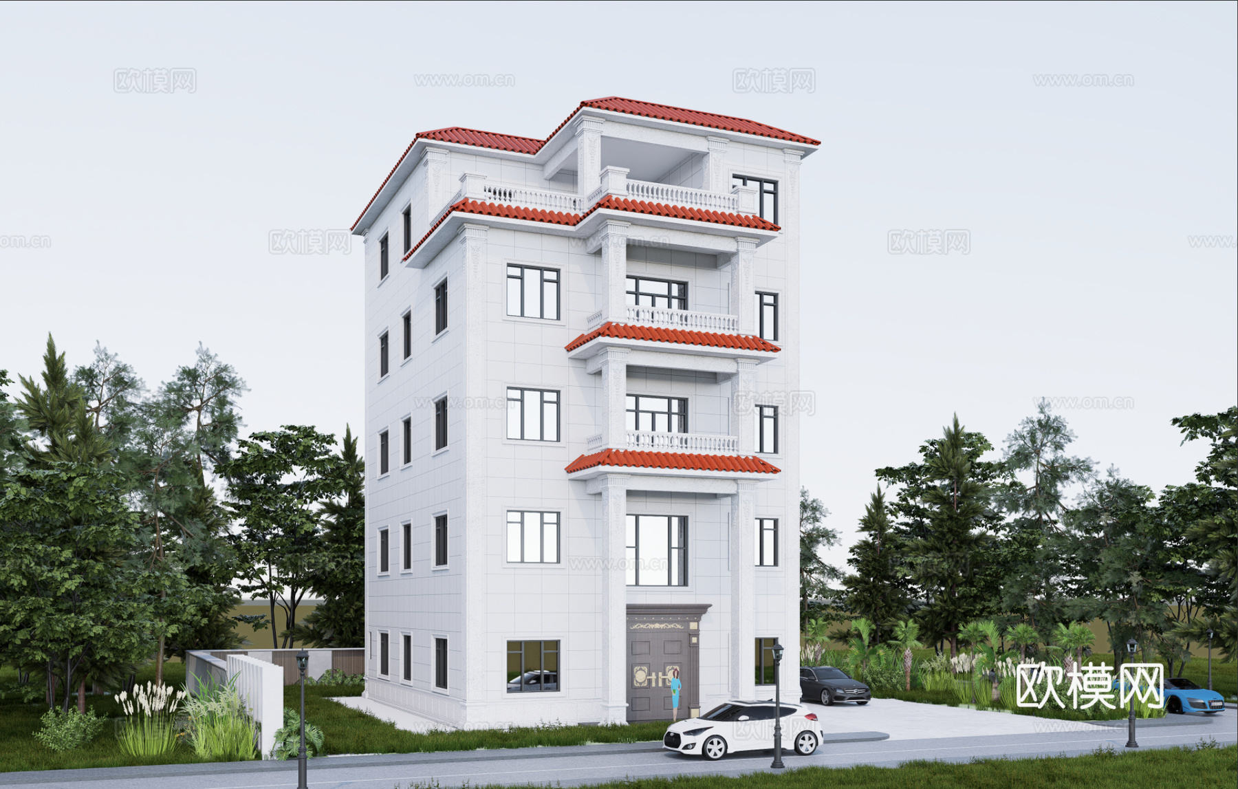 欧式别墅模型su模型