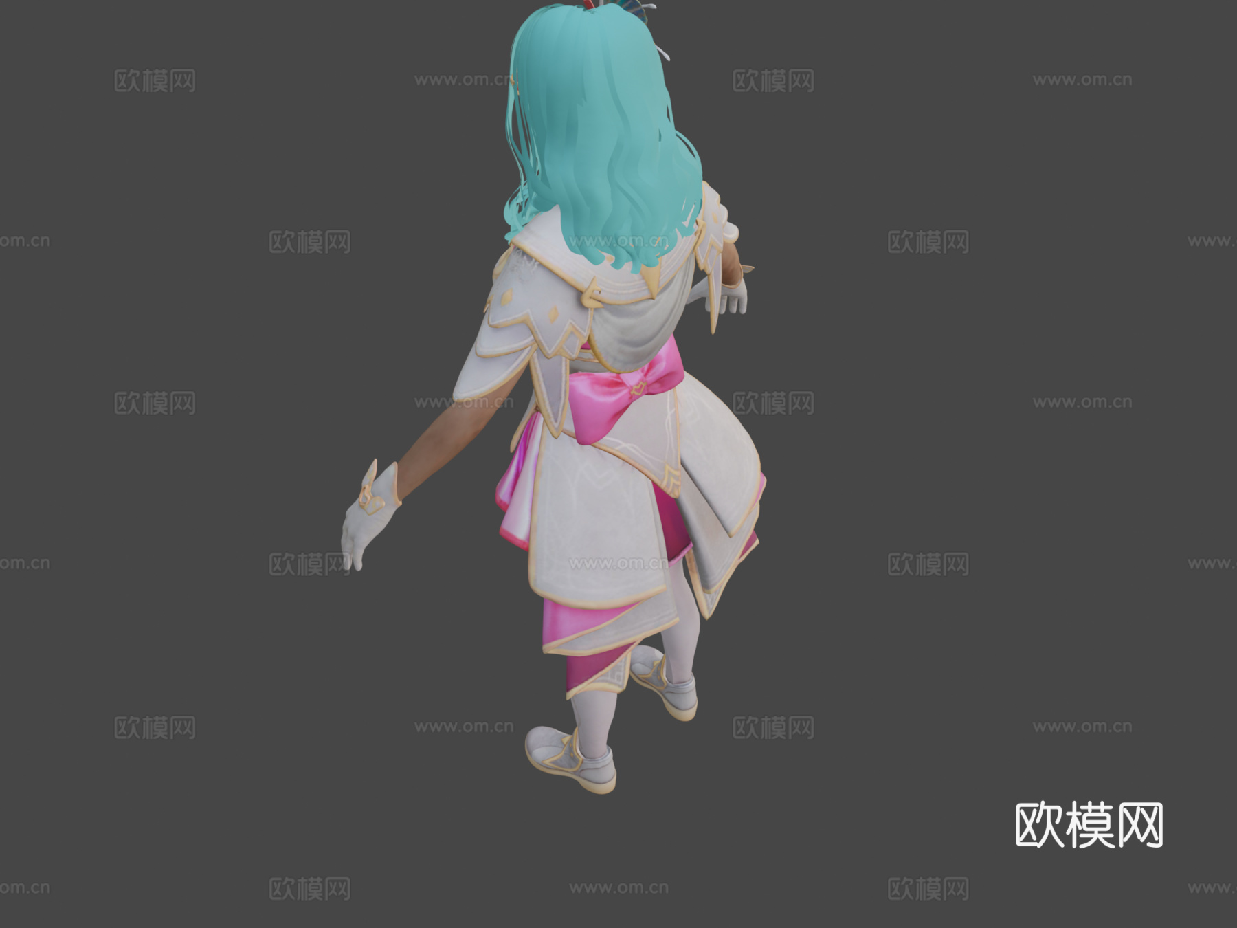 绝地求生手游全套梦幻偶像套装3d模型下载（渲染图6）