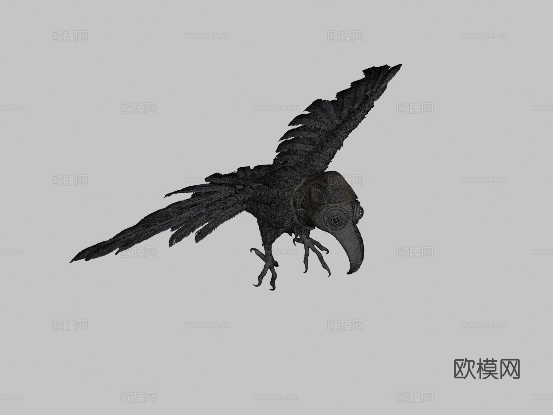 瘟疫乌鸦3d模型下载（渲染图2）