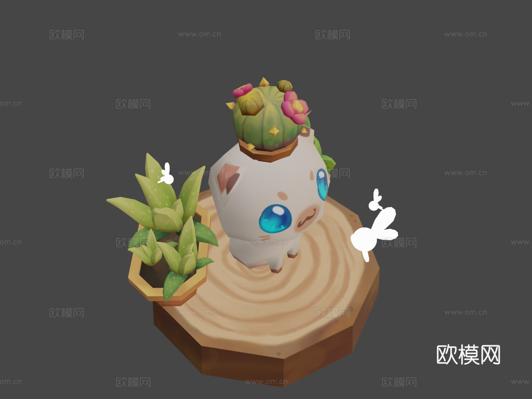 猫与萤火虫3d模型下载（渲染图6）