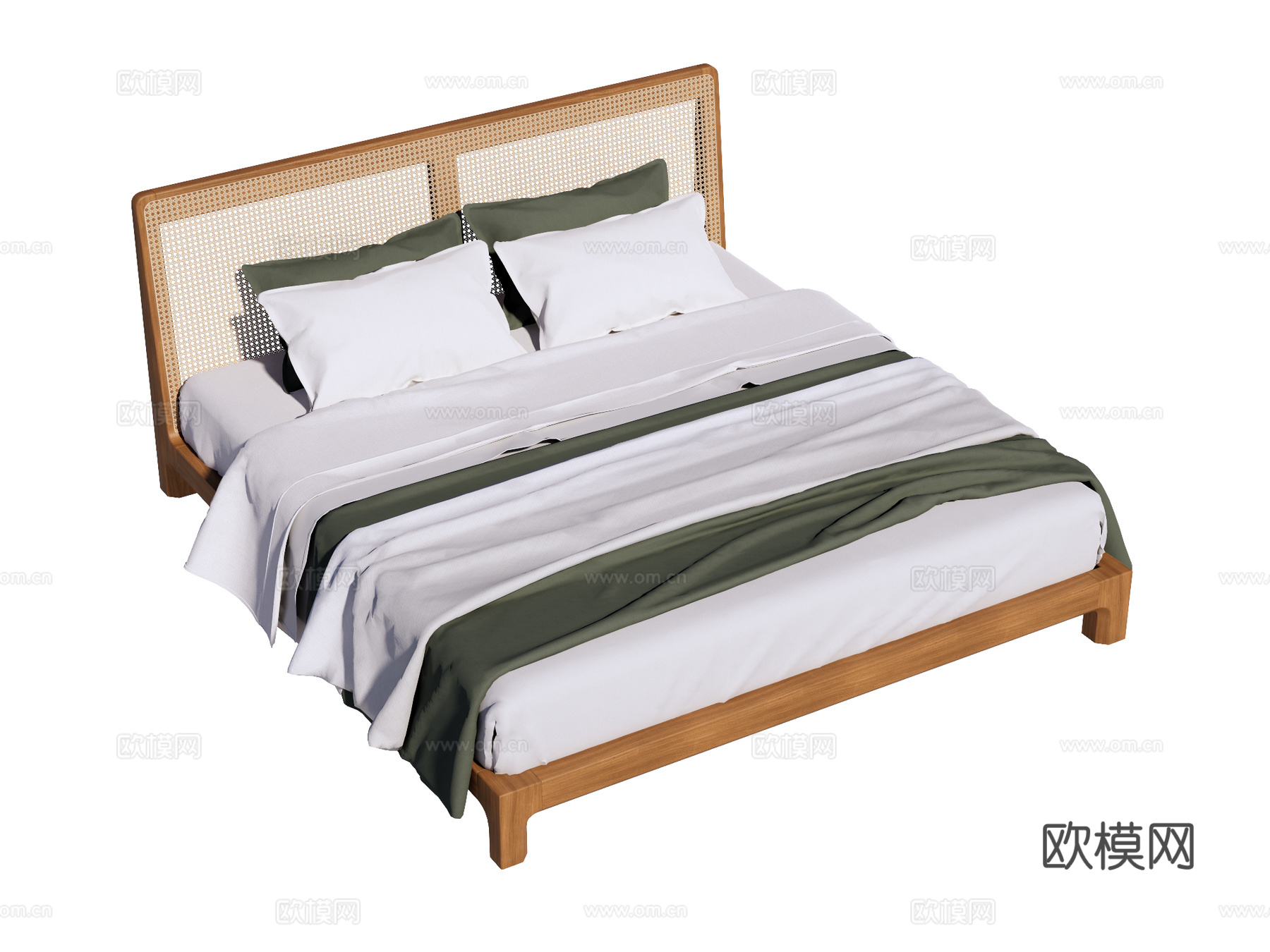 床 双人床 现代床su模型