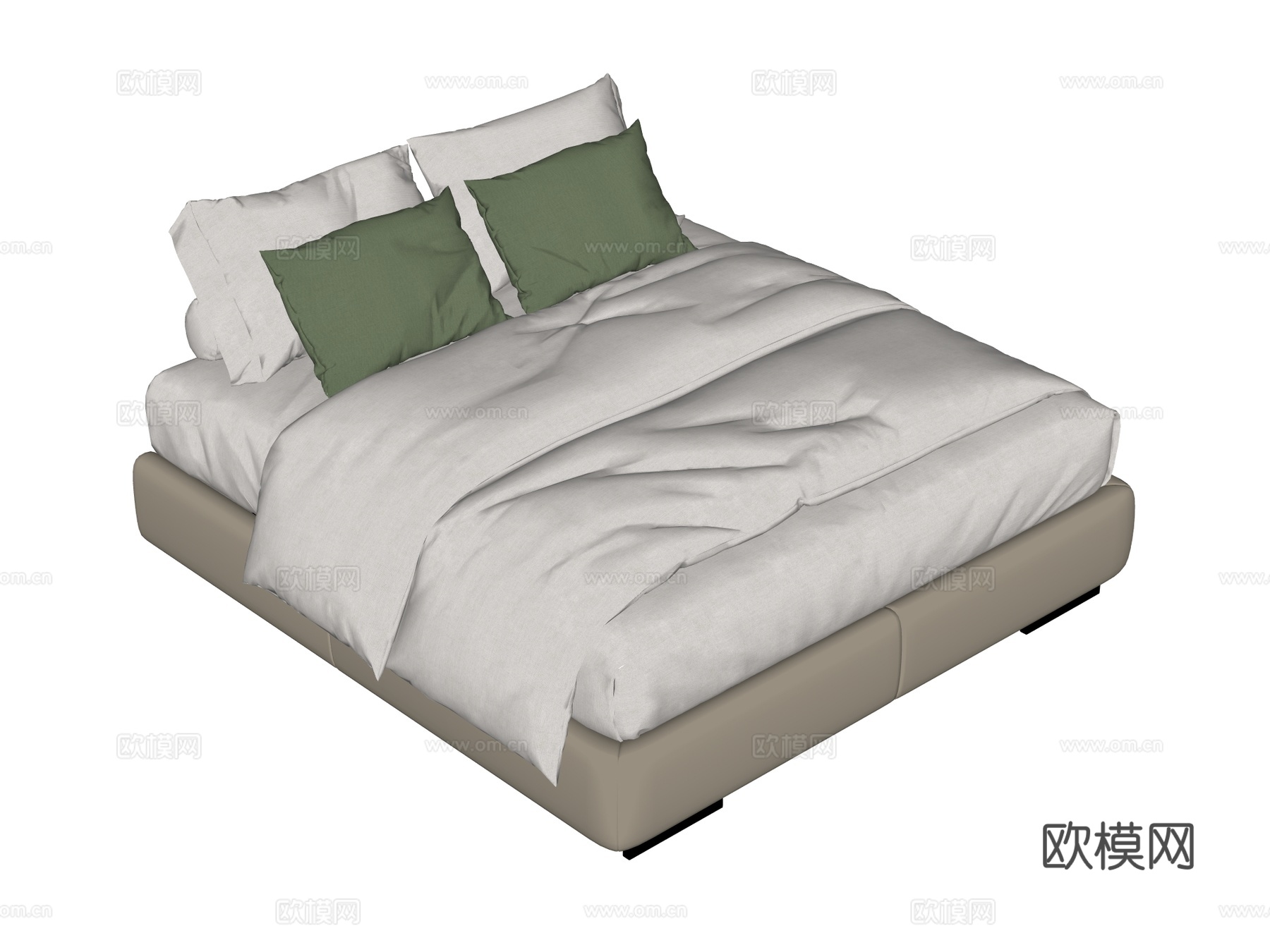 床 双人床su模型