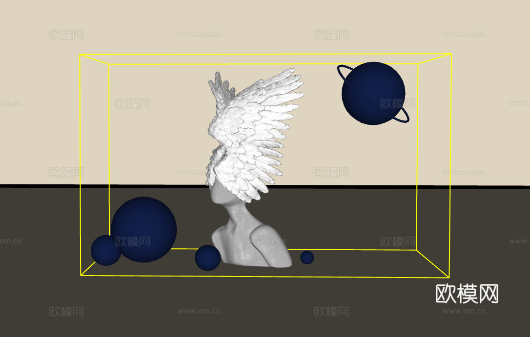 雕塑摆件su模型