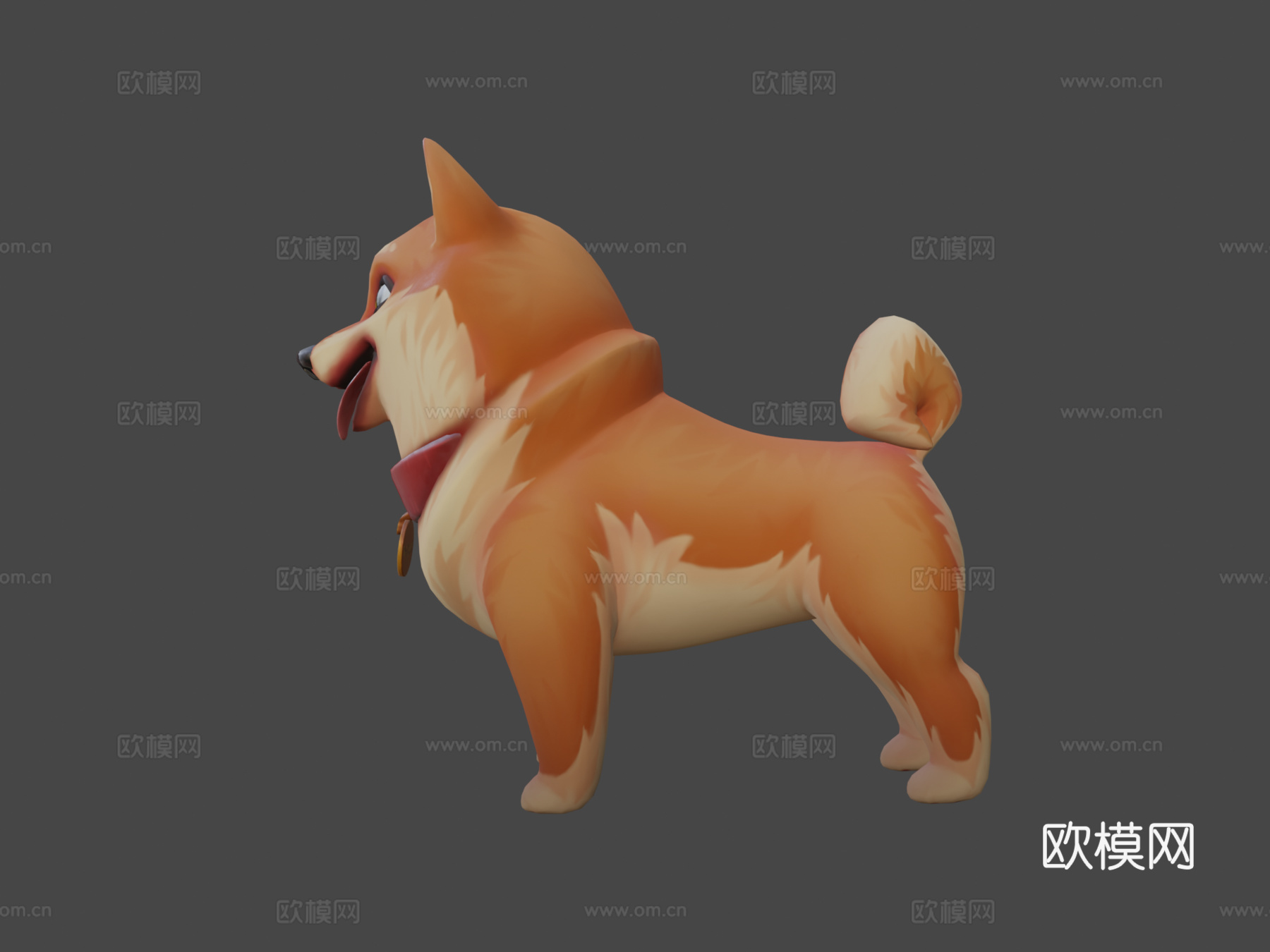 柴犬铁雄3d模型