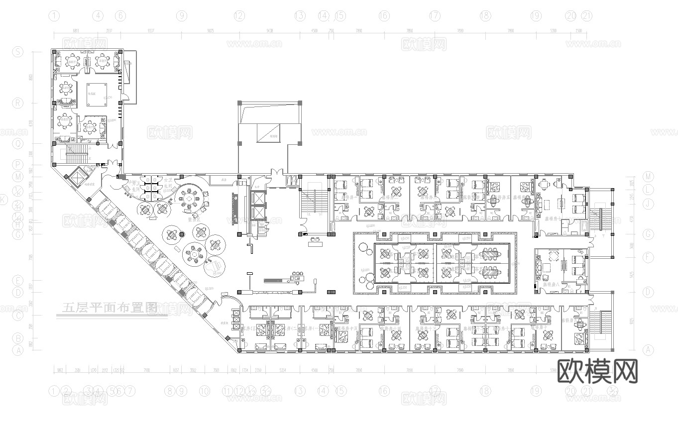 洗浴中心会所  最新平面施工图合集cad施工图